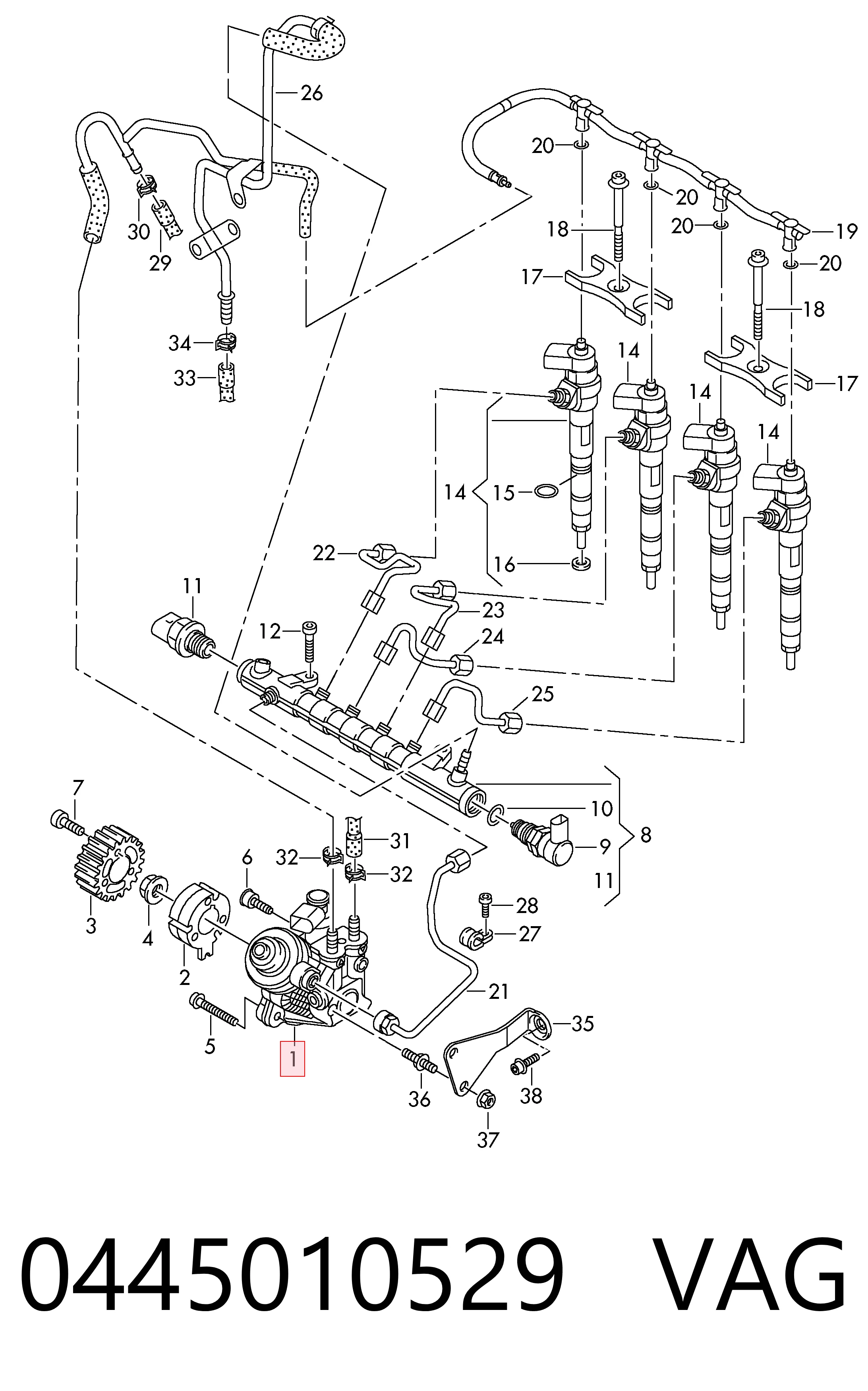 986437434 Bosch Насос паливний високого тиску (ПНВТ)