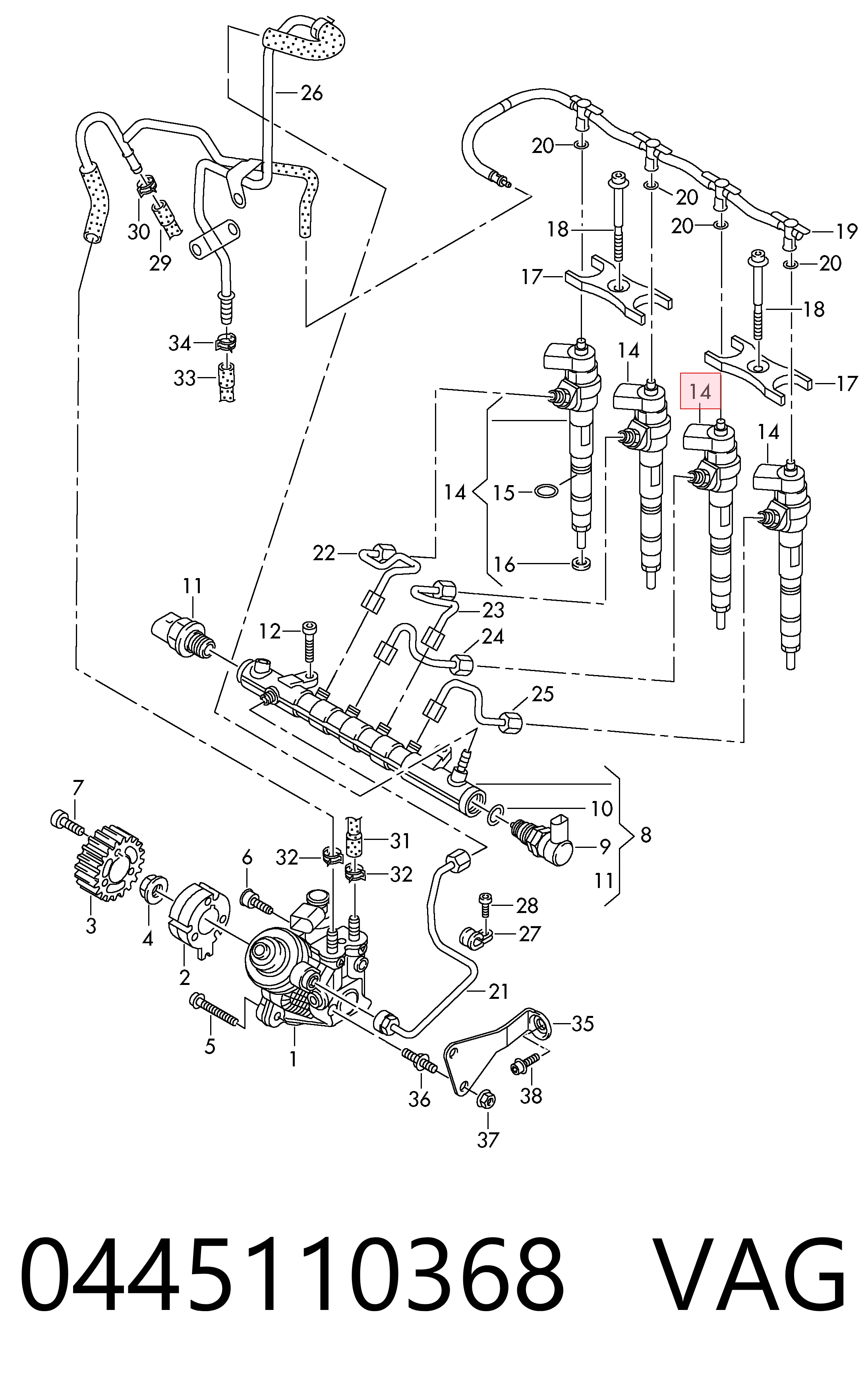 Паливні форсунки 986435166 Bosch