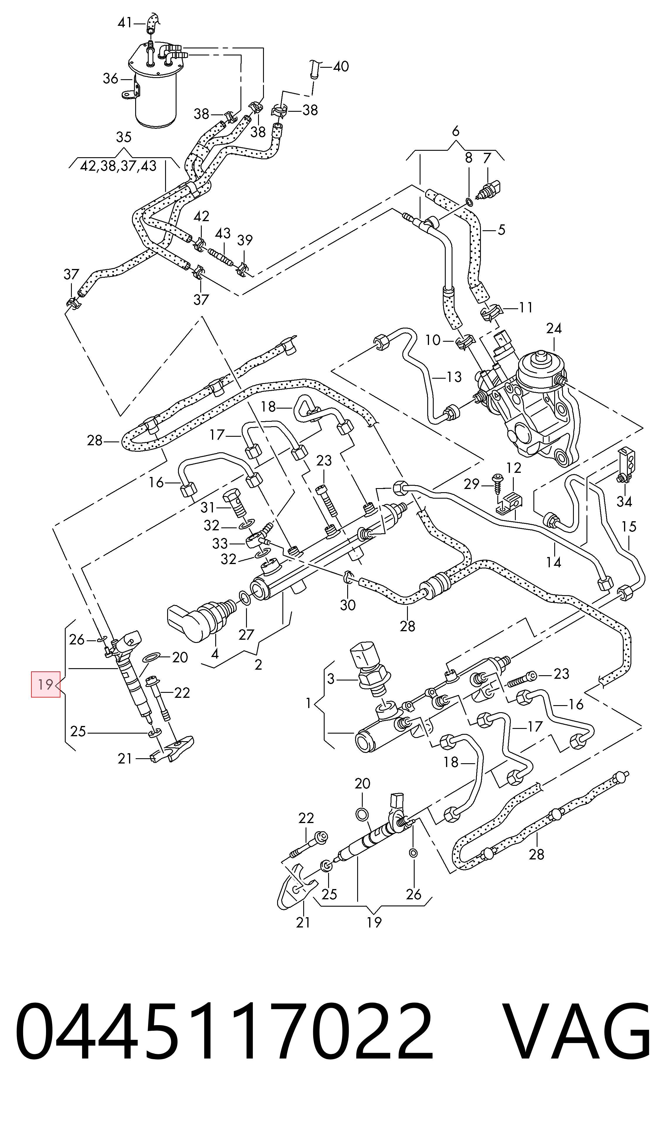 0445117021 Renault (RVI) Форсунка вприску палива