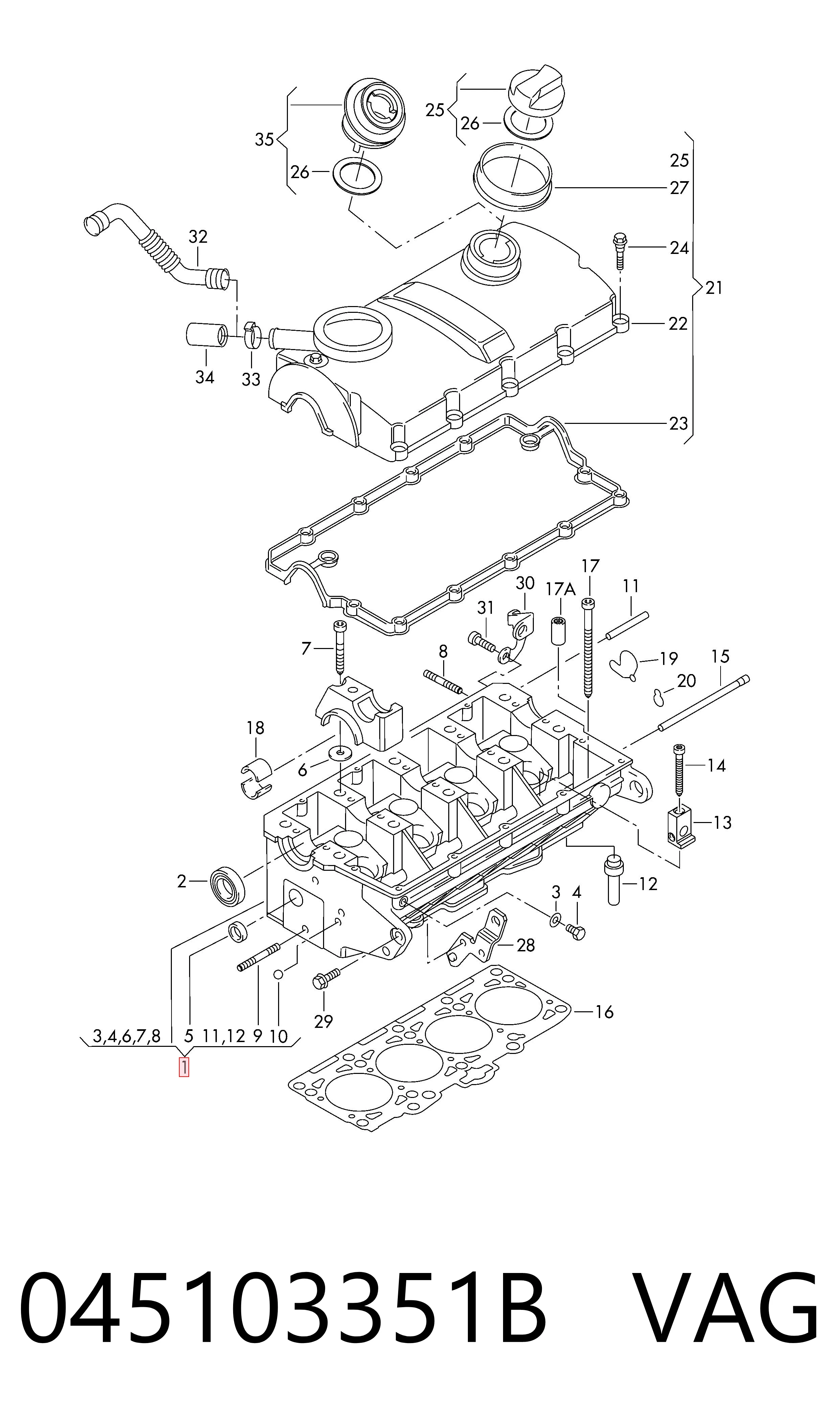 Головка циліндрів на Volkswagen Lupo  6X, 6E
