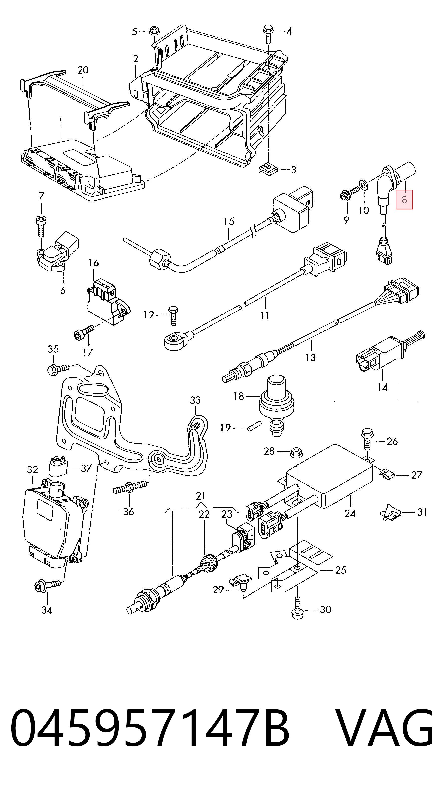 Датчик фаз VAG 045957147B ціна, від 20.93 USD