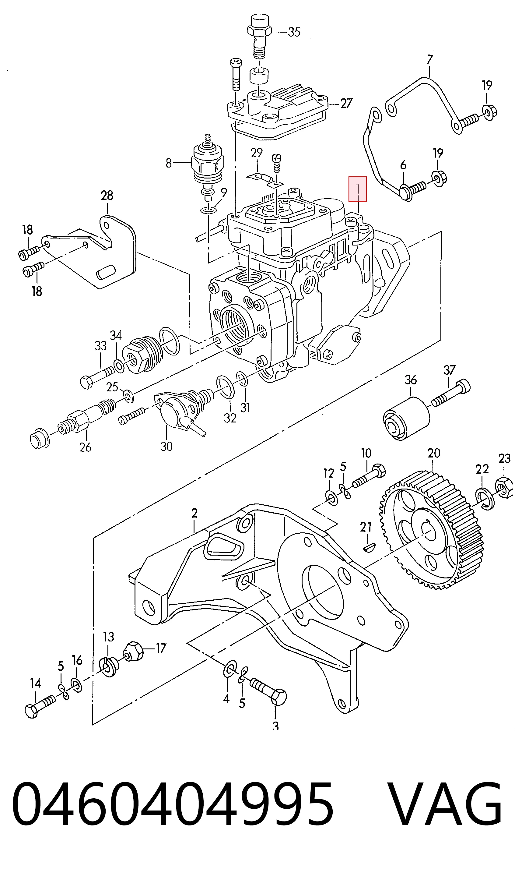Насос паливний високого тиску Audi 80 B4 седан (8C2) (1991 - 1994) ціна, від 82.20 USD
