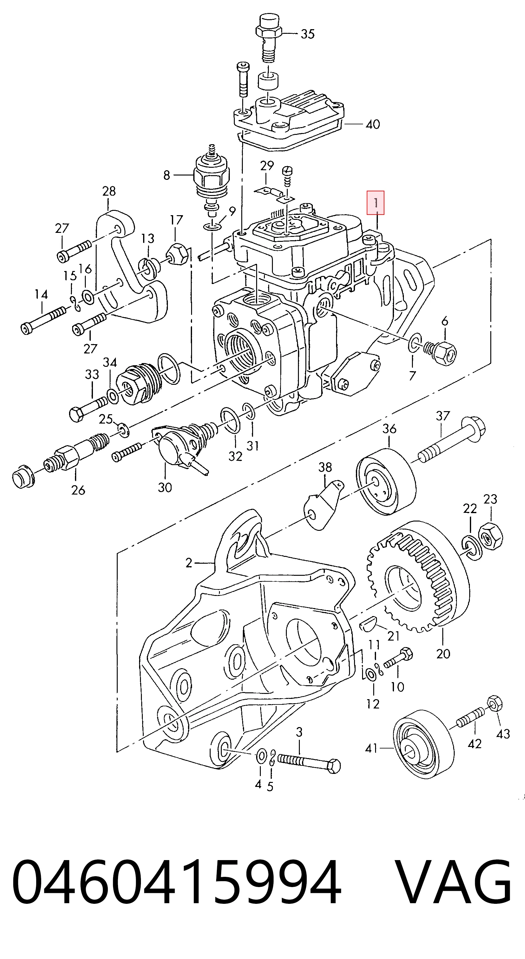 0460415994 Bosch Насос паливний високого тиску (ПНВТ)