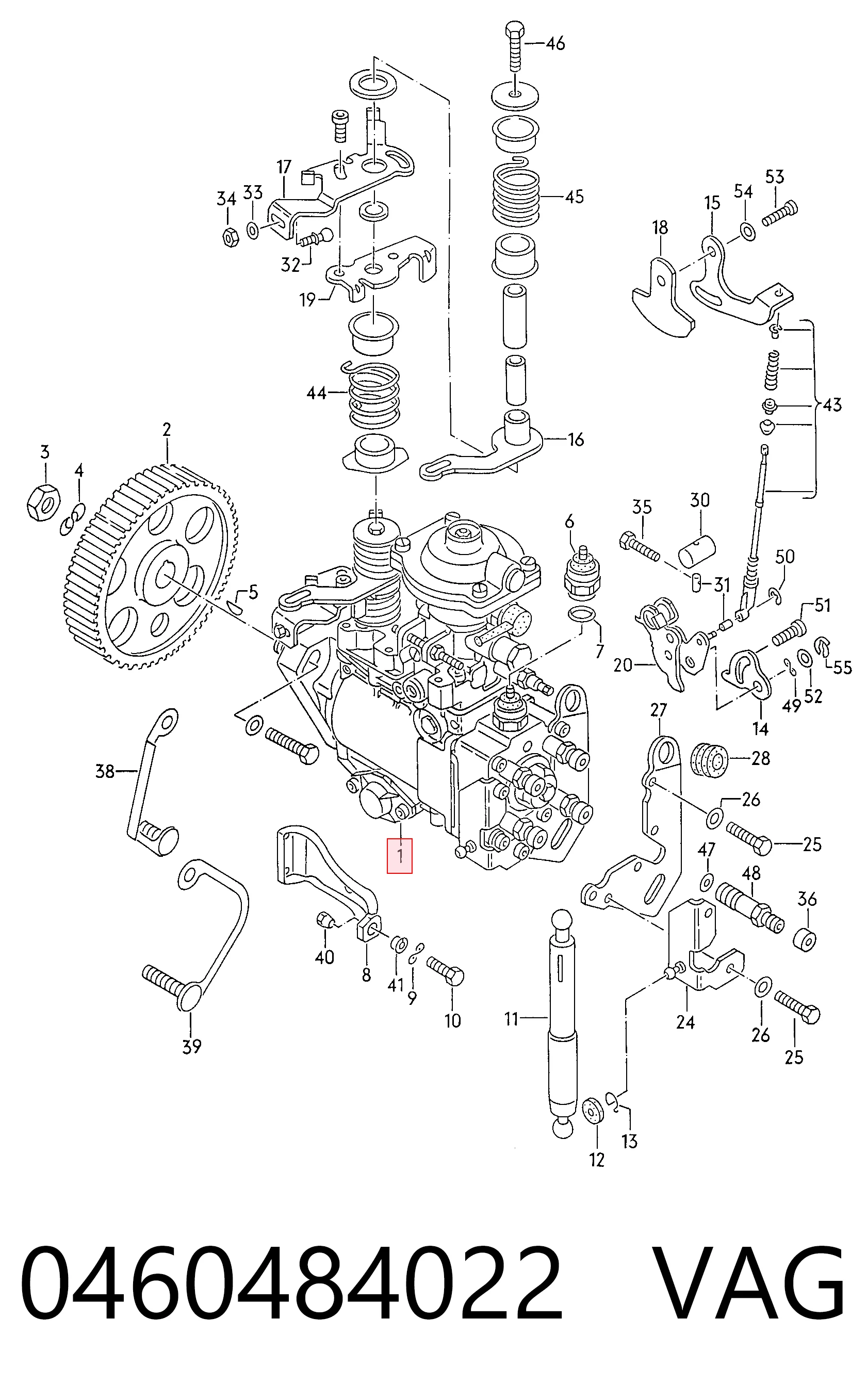 Насос паливний високого тиску (ПНВТ) на Volkswagen Passat B3, B4 3A5, 351, 315