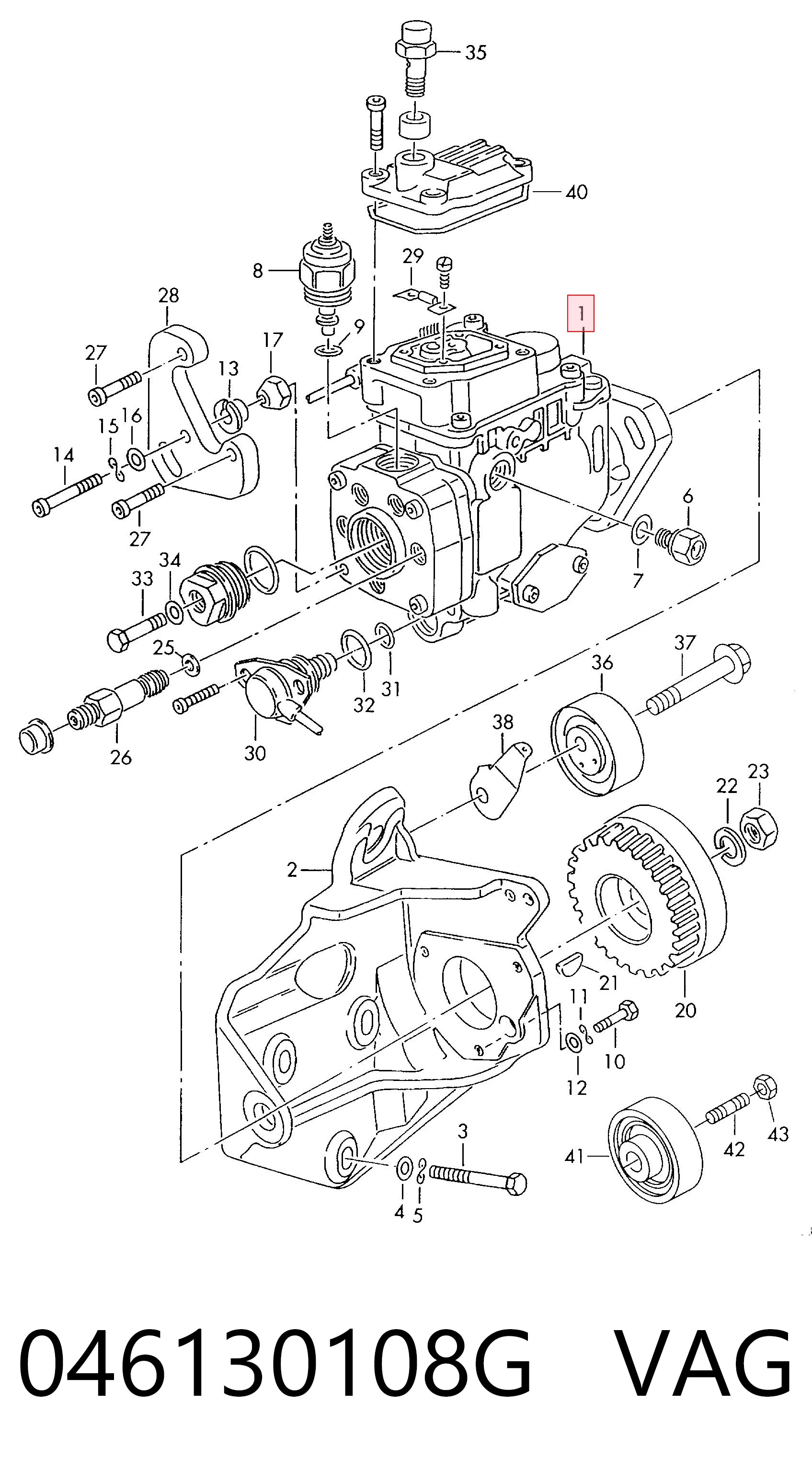 Паливний насос високого тиску 0460415994 Bosch