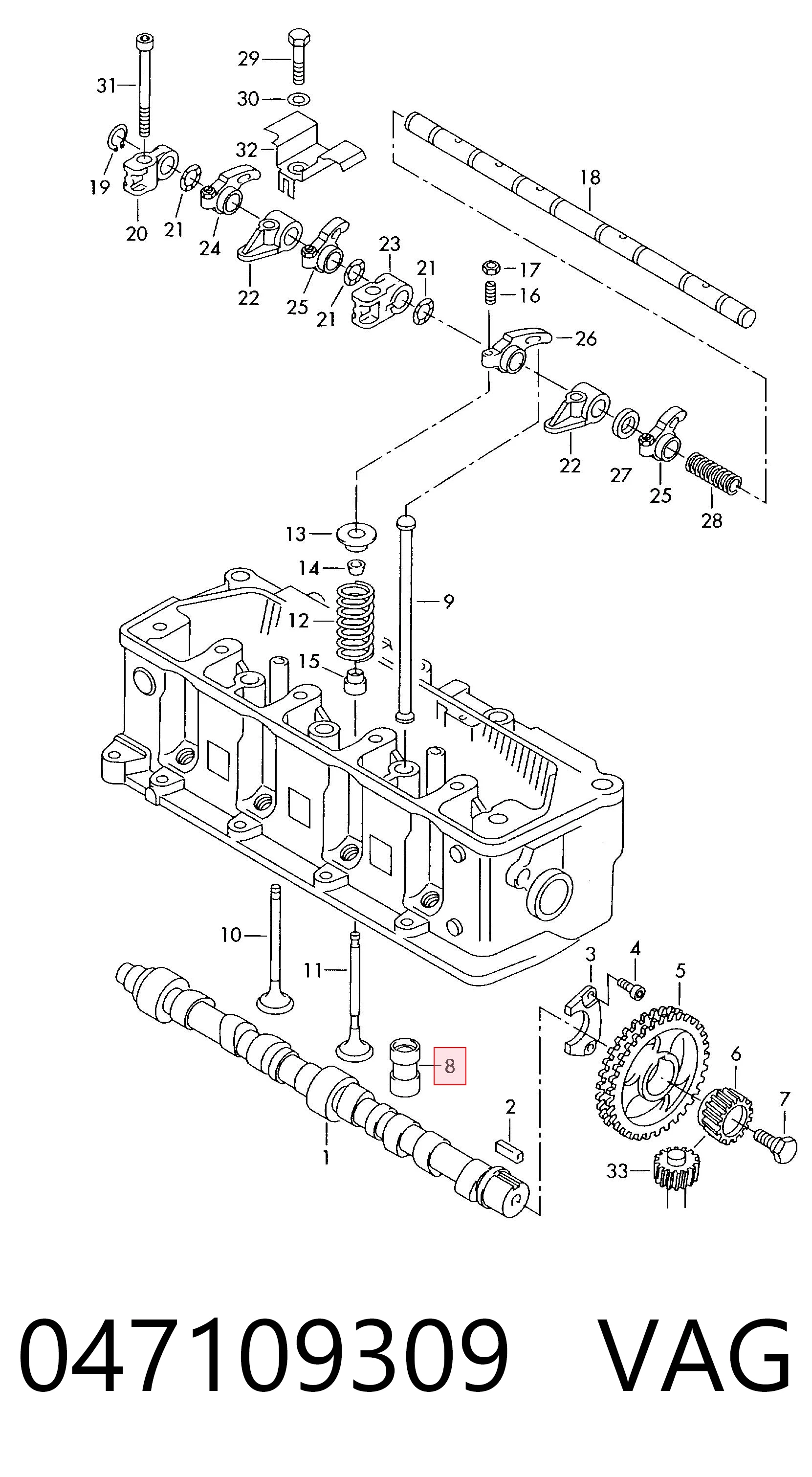 Купити 3L109006 AND Штовхач клапанів двигуна