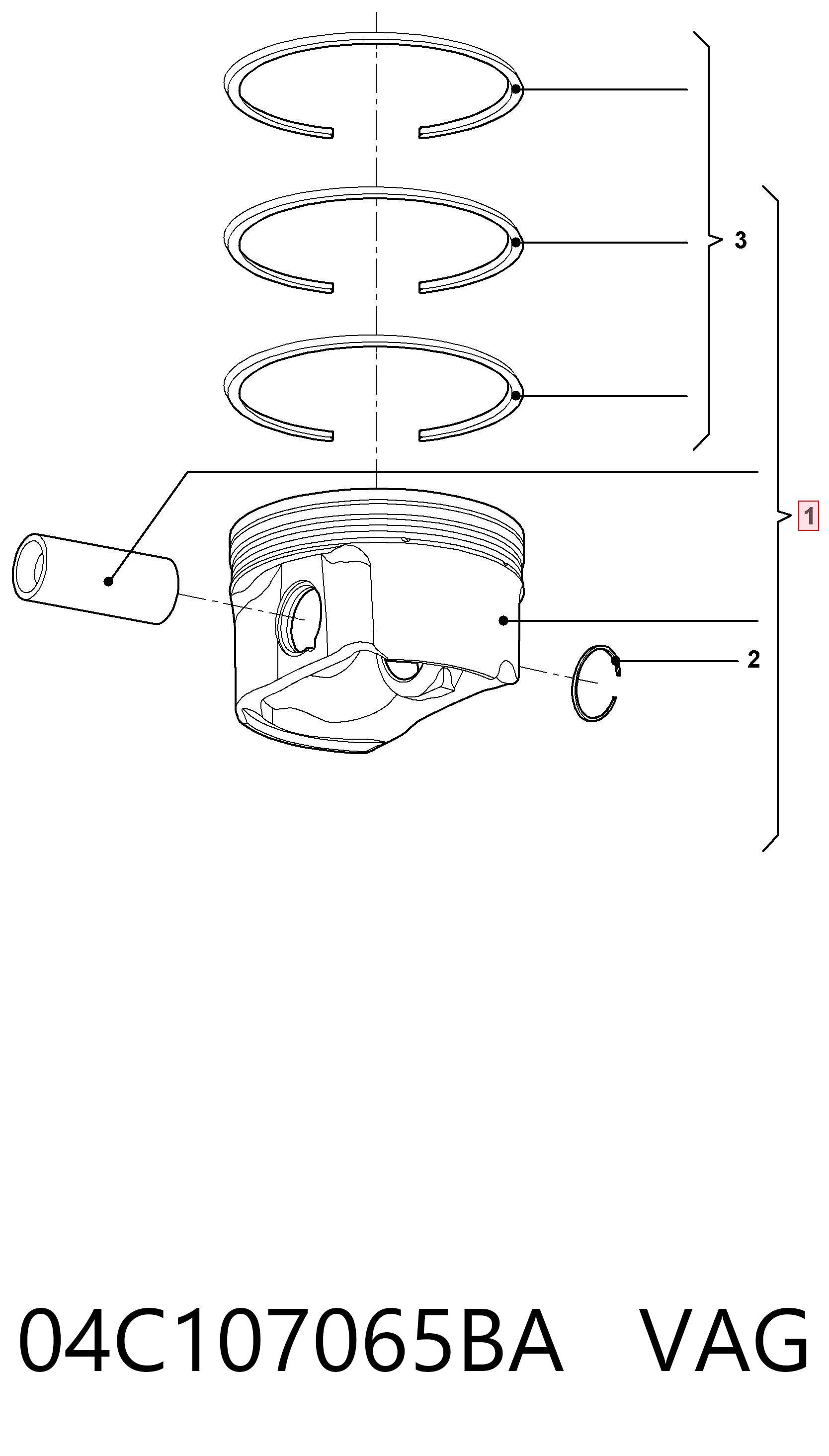 VAG 04C107065BA ціна, від 118.03 USD