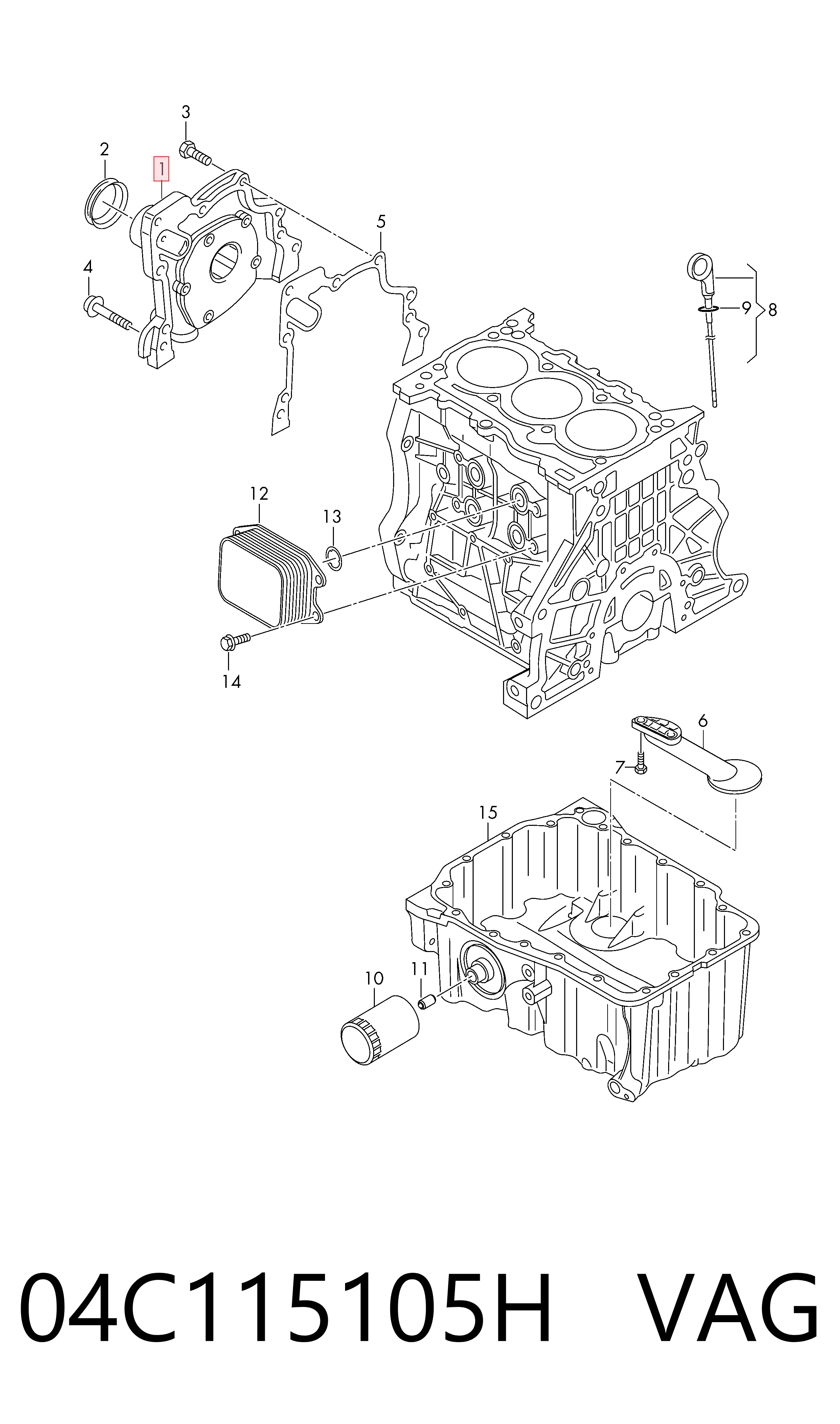 Купити Масляний насос Volkswagen Polo VI AW1, BZ1, AE1