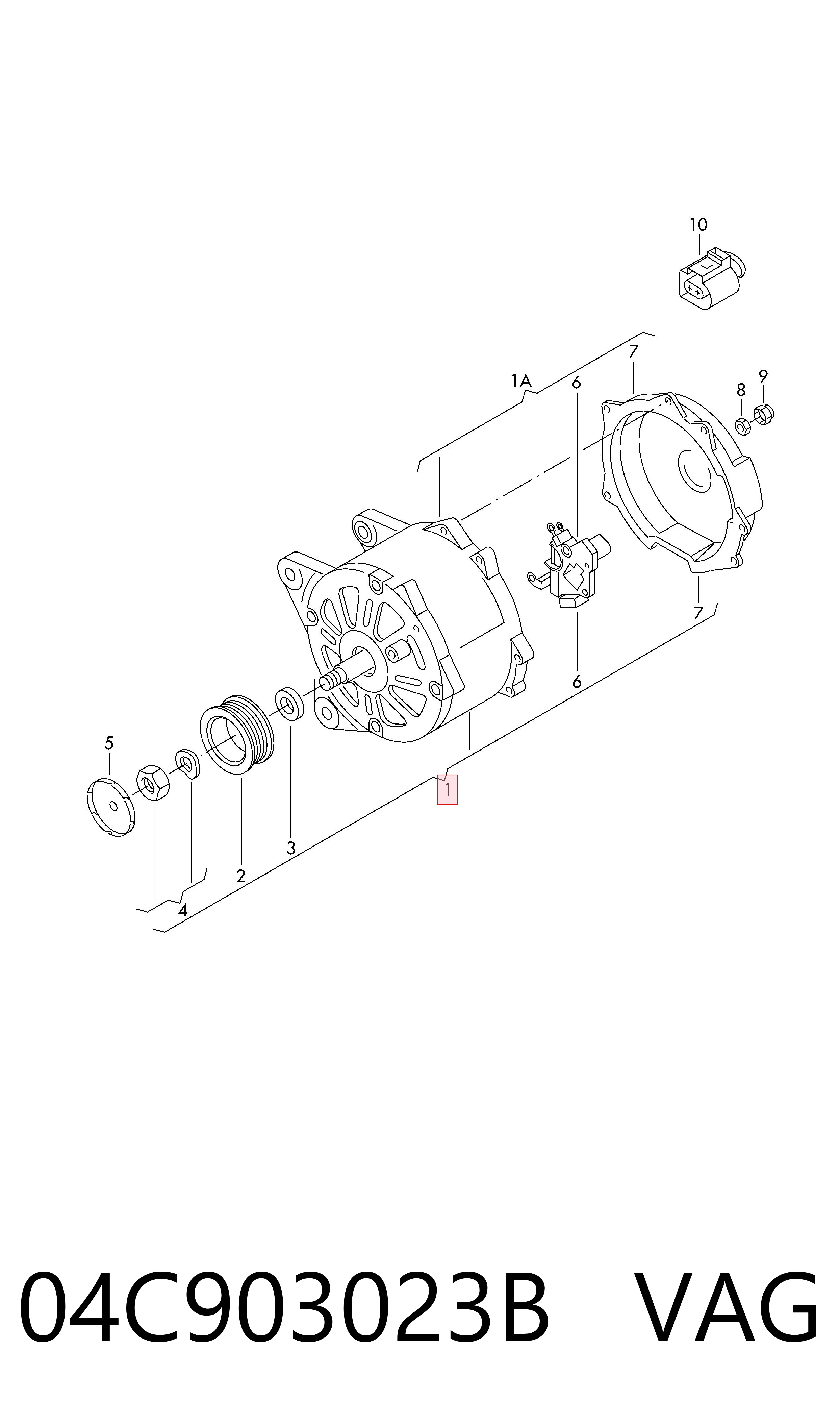 04C903023B VAG Авто генератор