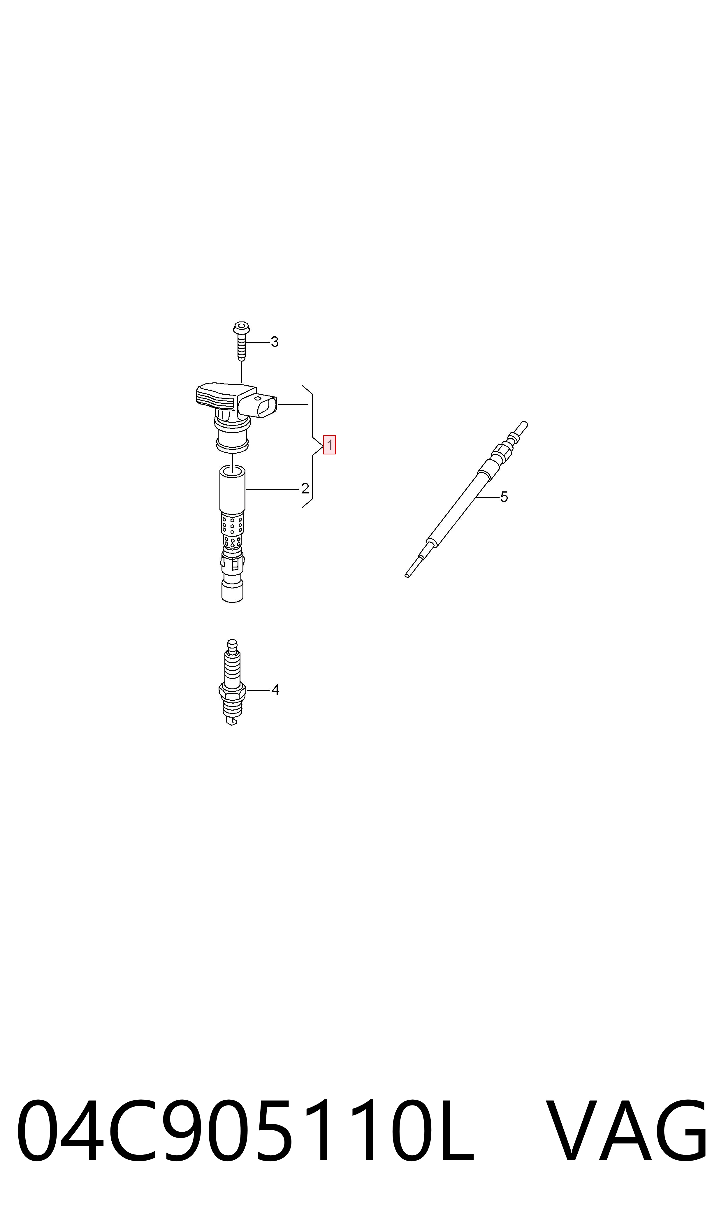 04C905110L VAG Котушка запалювання