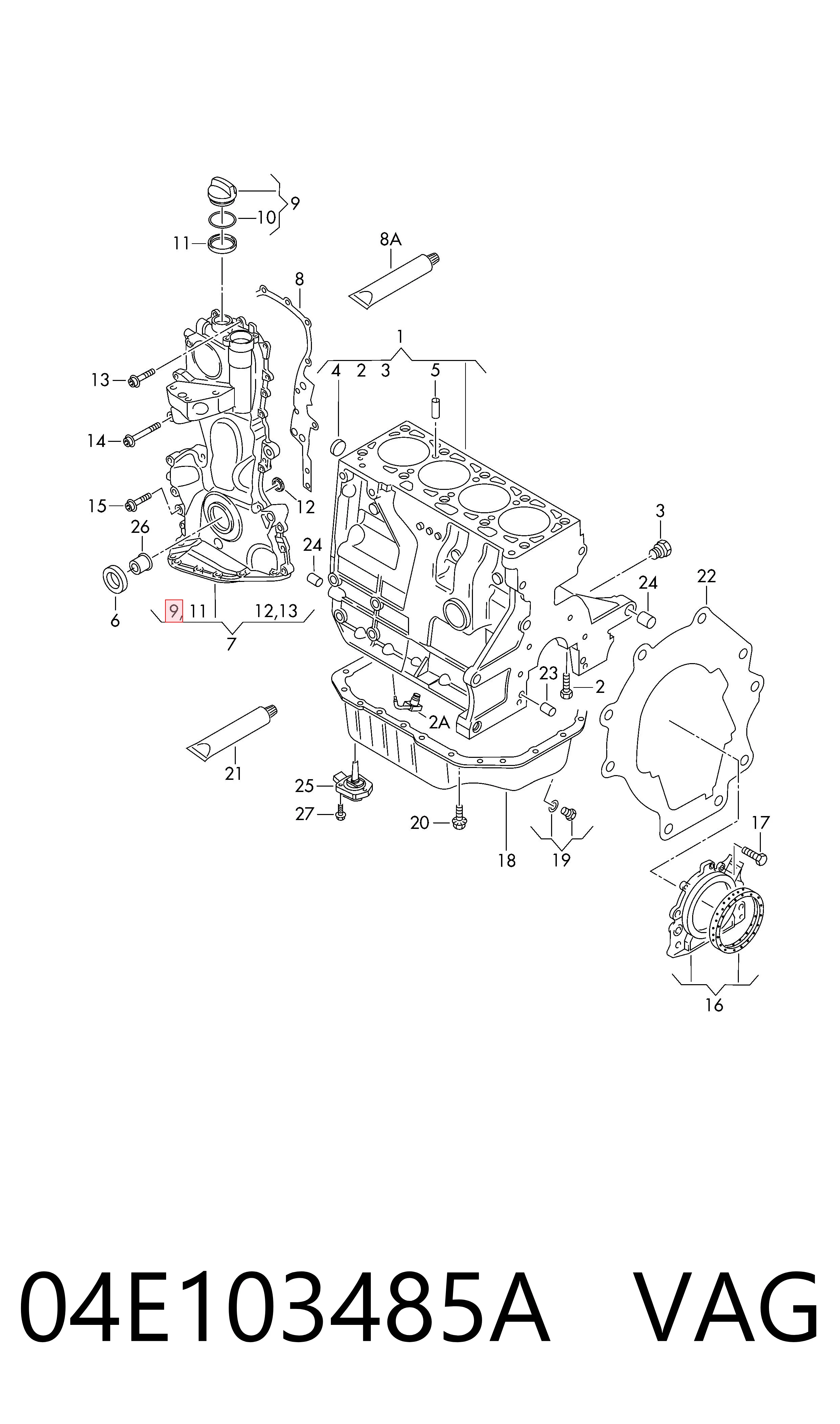 04E103485A VAG Кришка маслозаливной горловини