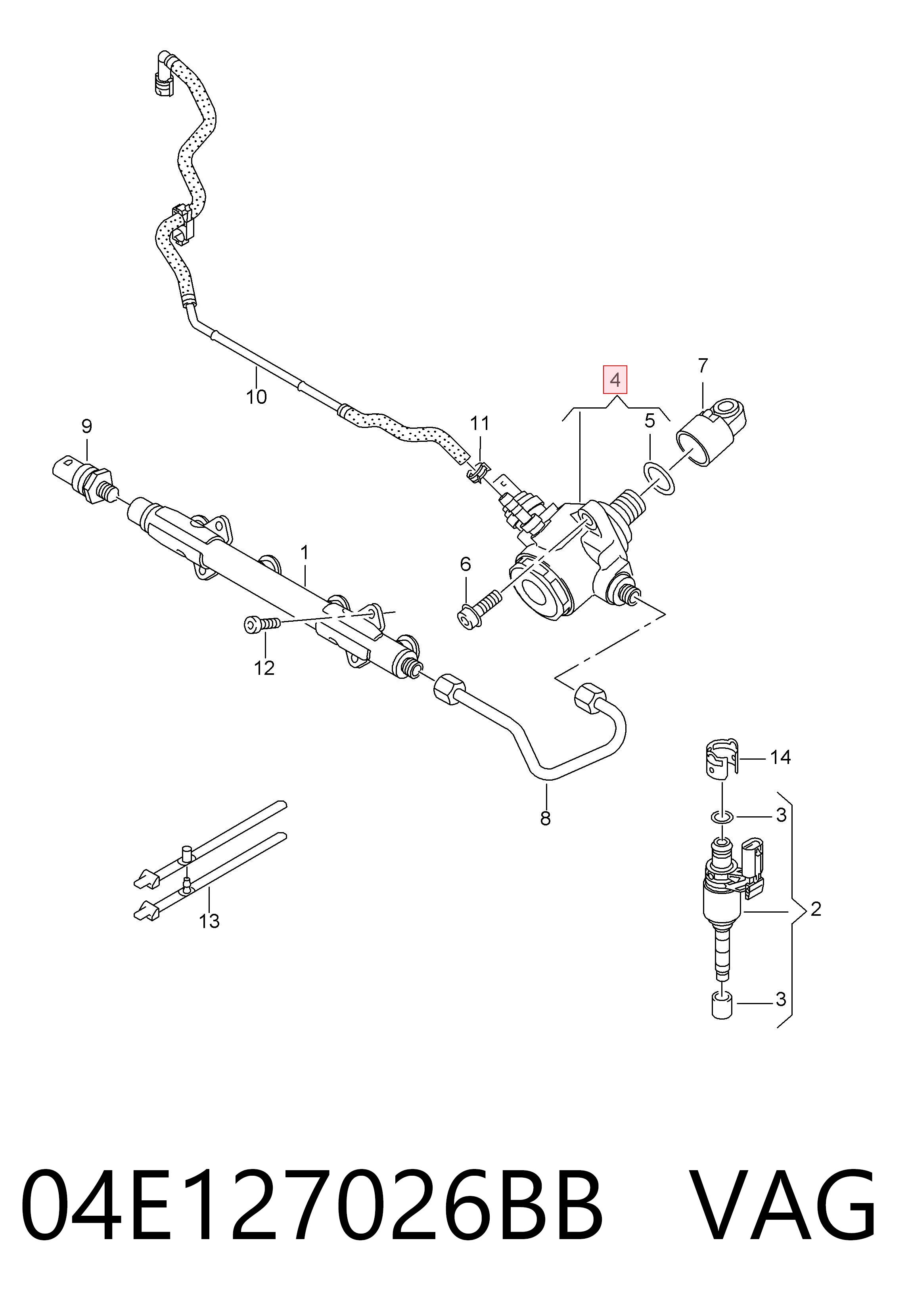 Купити Паливний насос високого тиску Volkswagen Polo VI AW1, BZ1, AE1