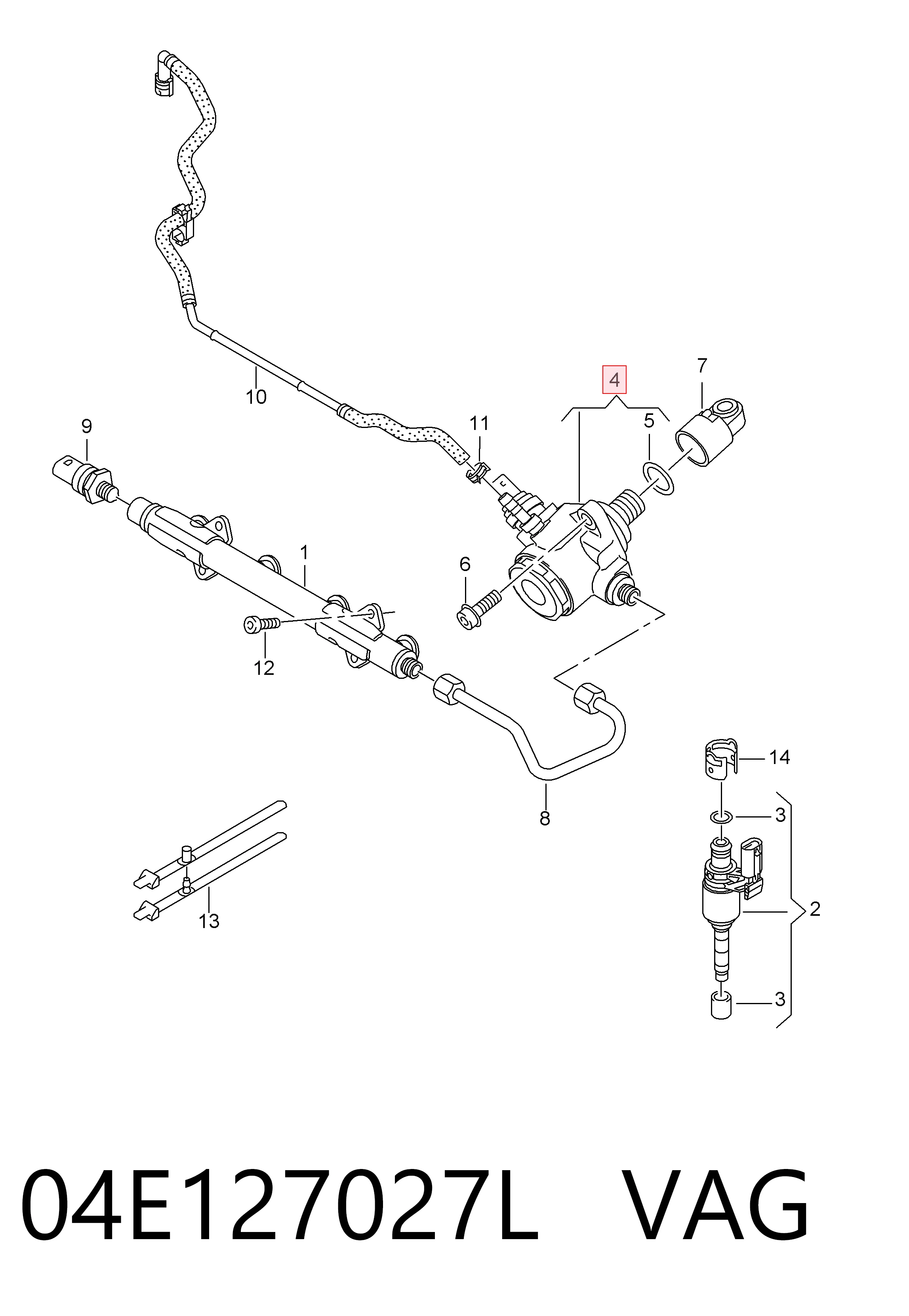 Паливний насос високого тиску PHP4 Magneti Marelli