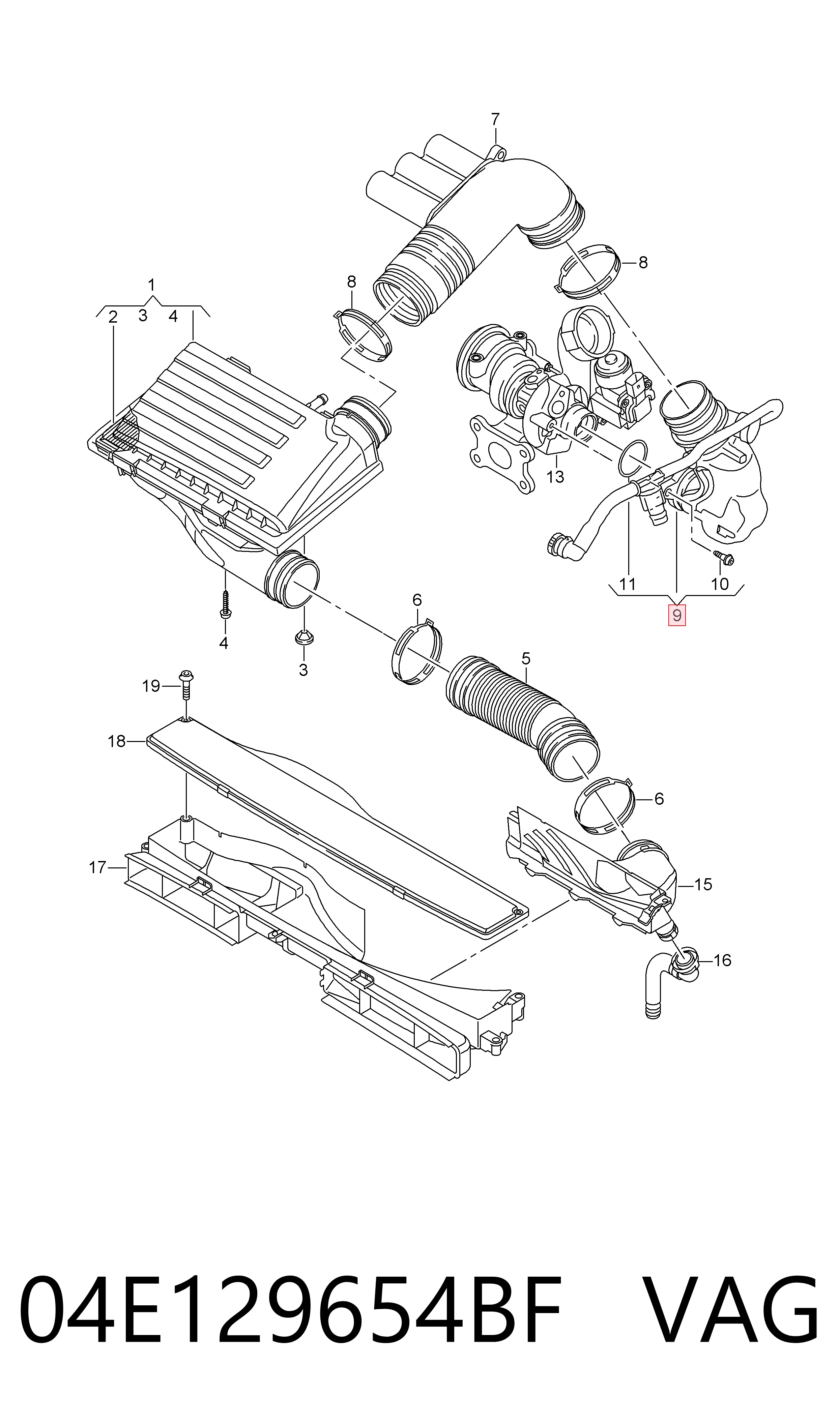  VAG 04E129654BF ціна, від 88.67 USD