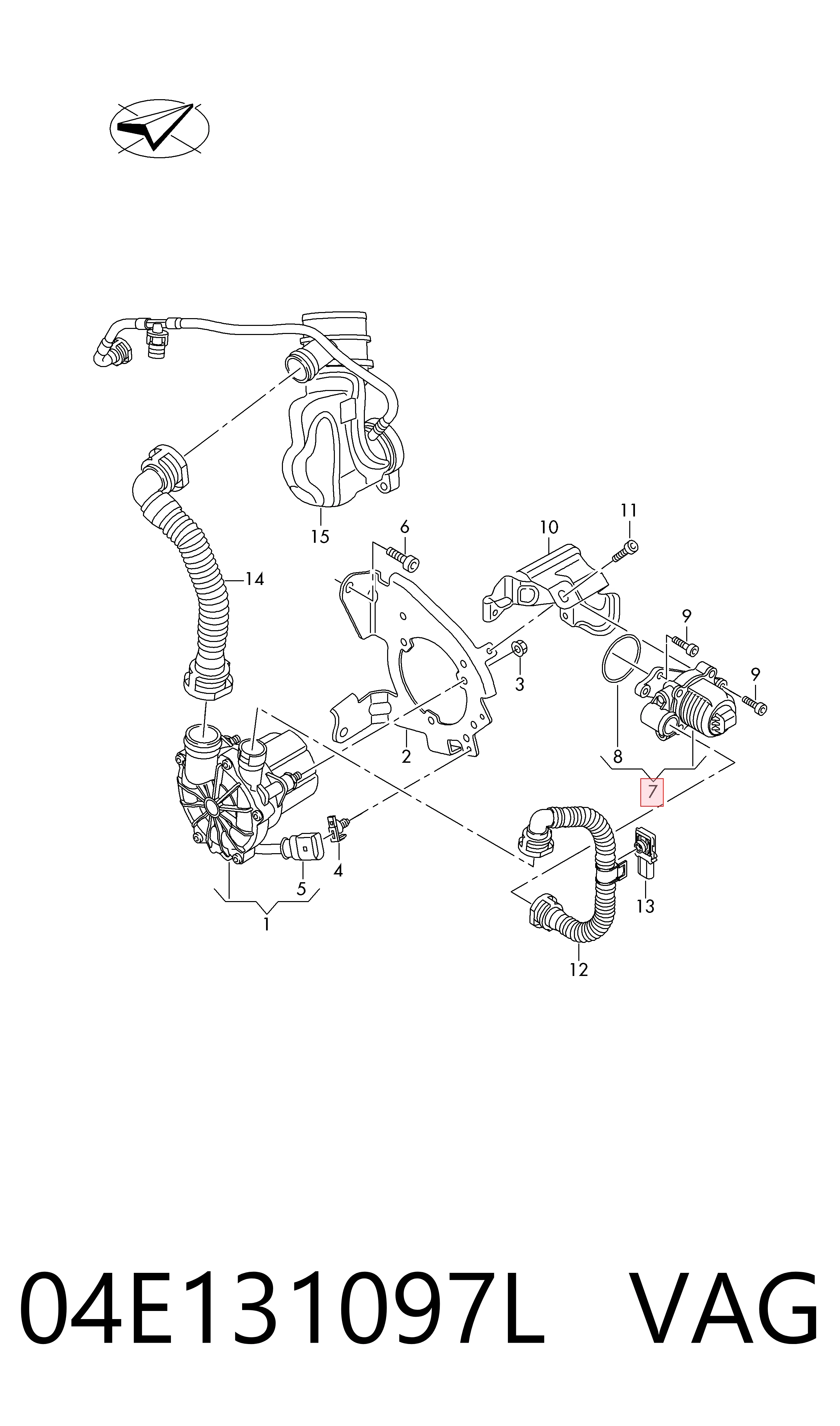 Клапан рециркуляції відпрацьованих газів EGR на Volkswagen Jetta VII BU3, BU4