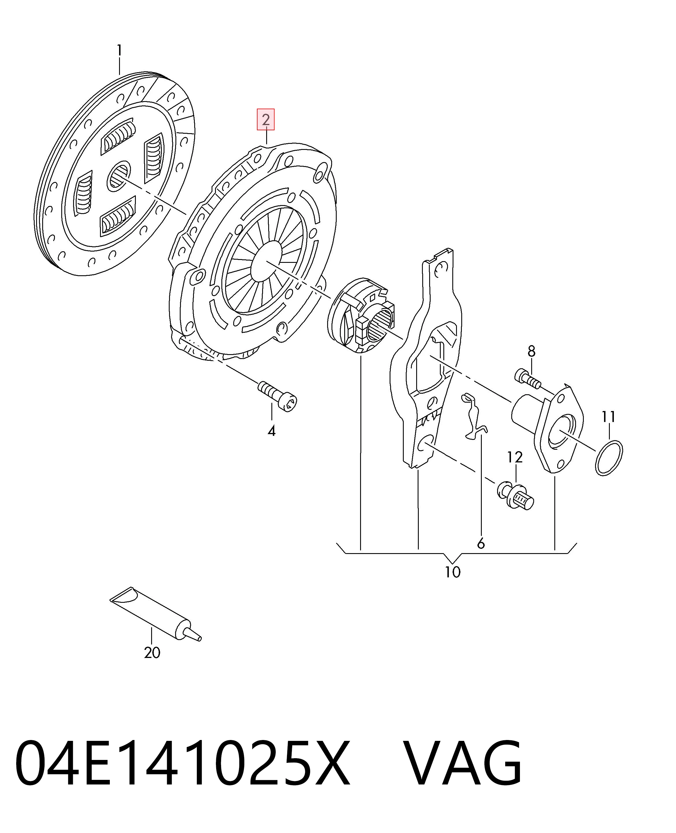 Натискний диск зчеплення на Audi A3  8VS, 8VM