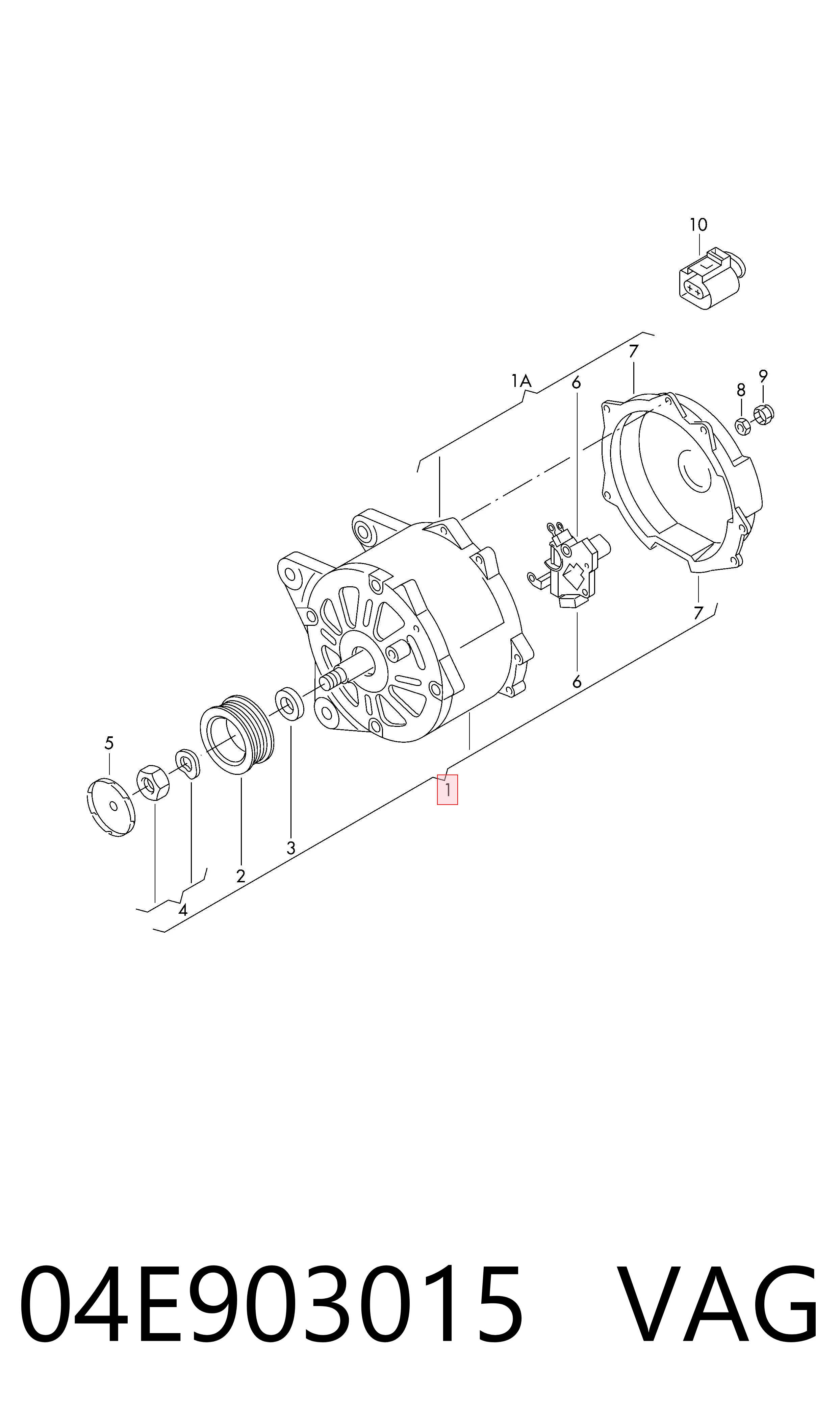 04E903015 VAG Авто генератор