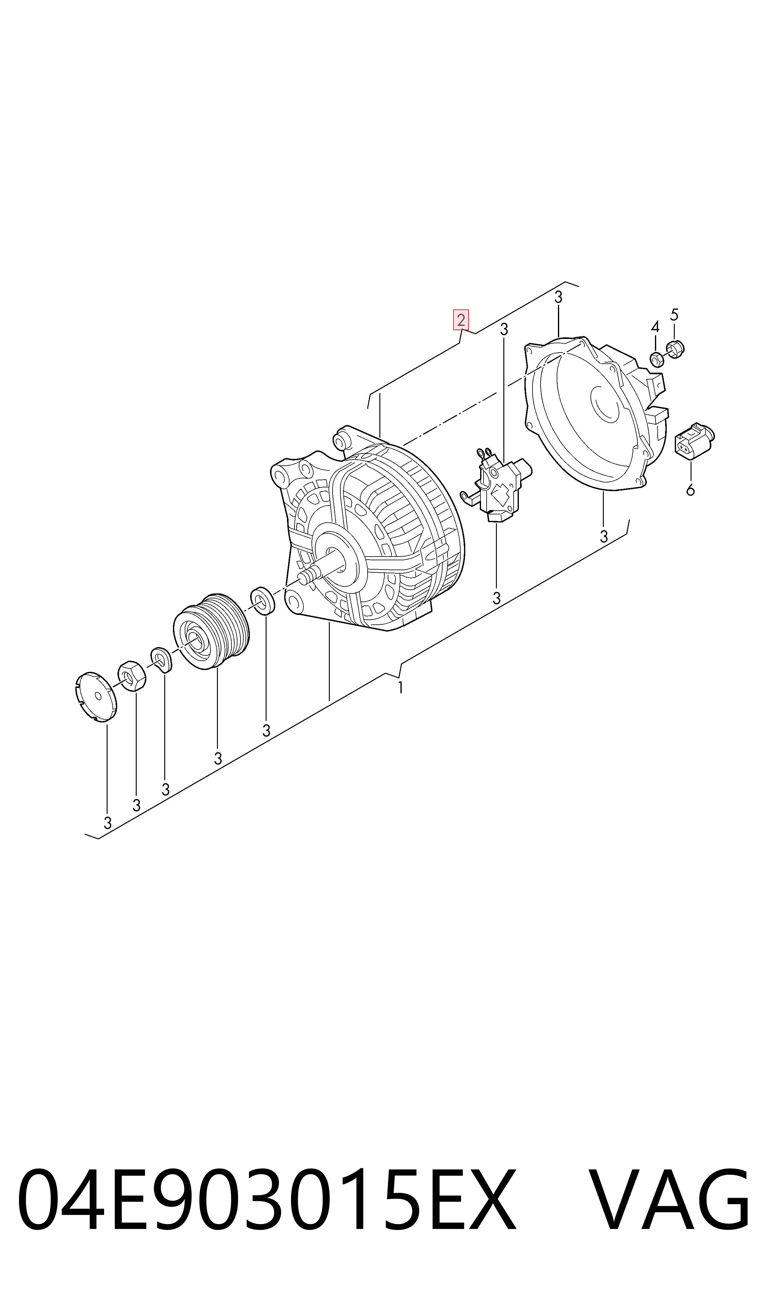 04E903015EX VAG Авто генератор
