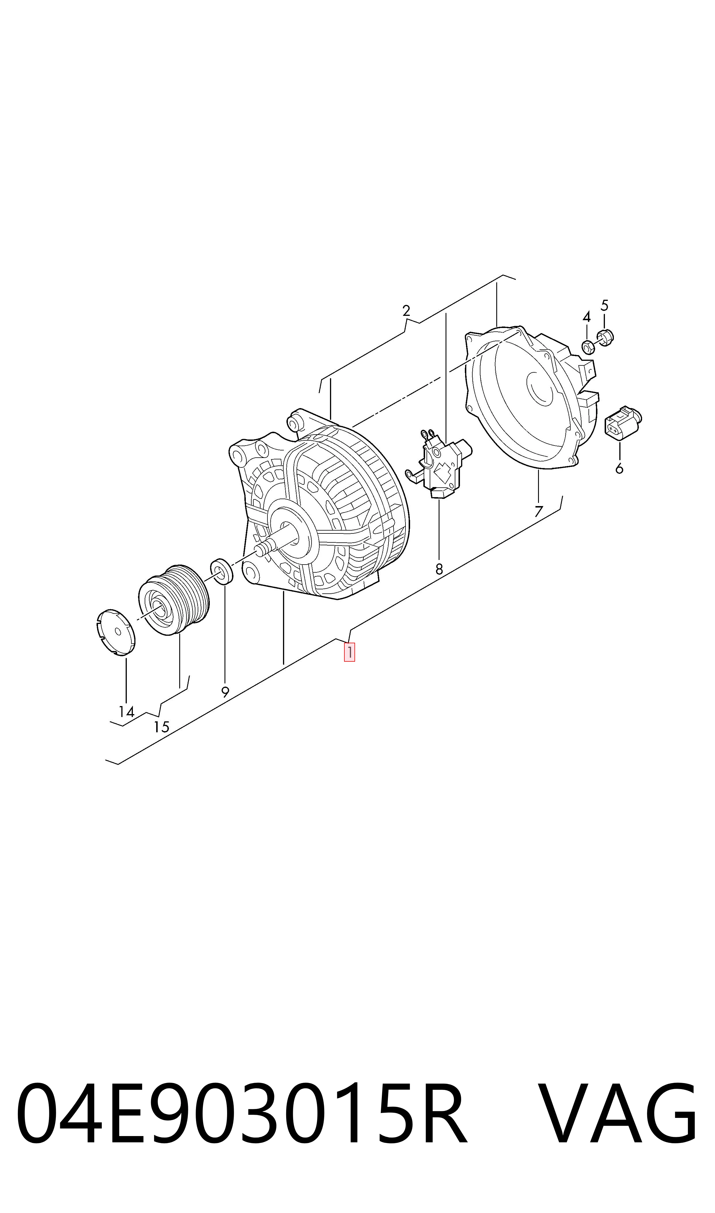 04E903015R VAG Авто генератор