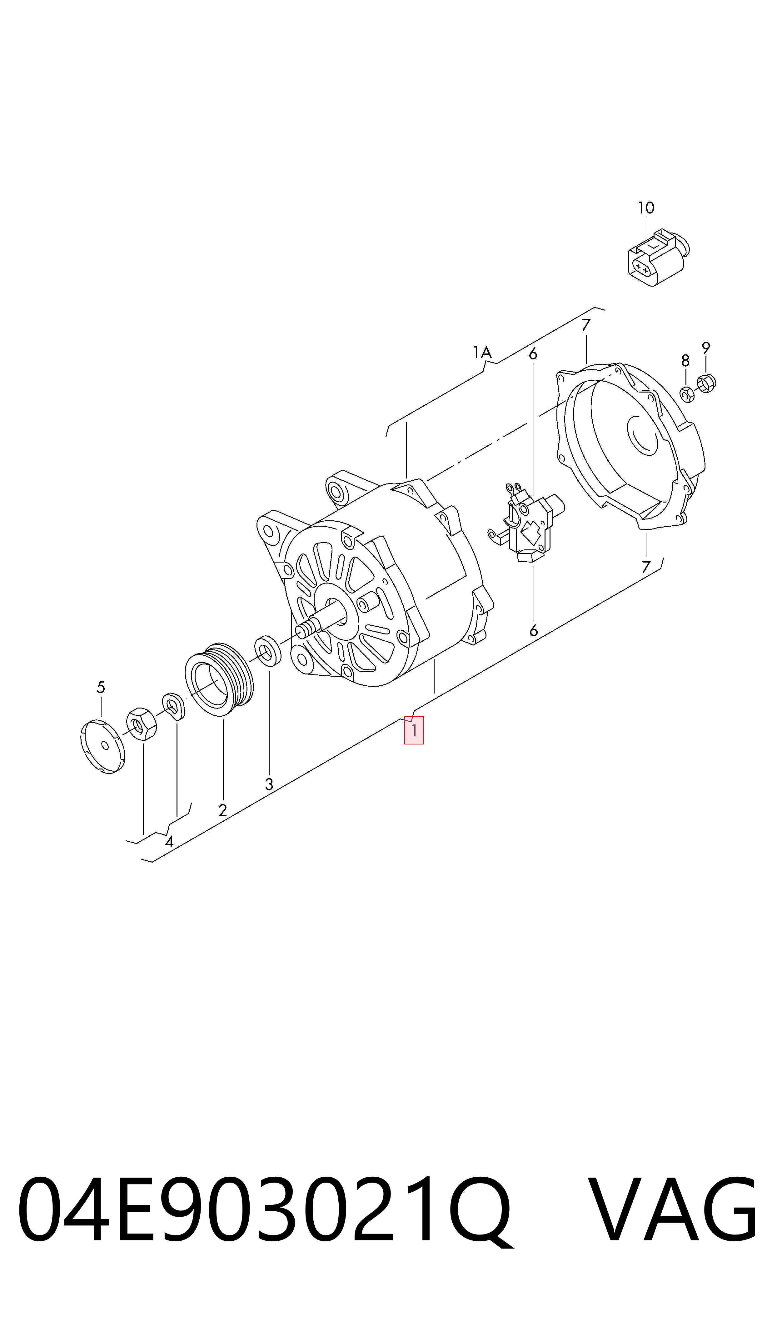 04E903021Q VAG Авто генератор