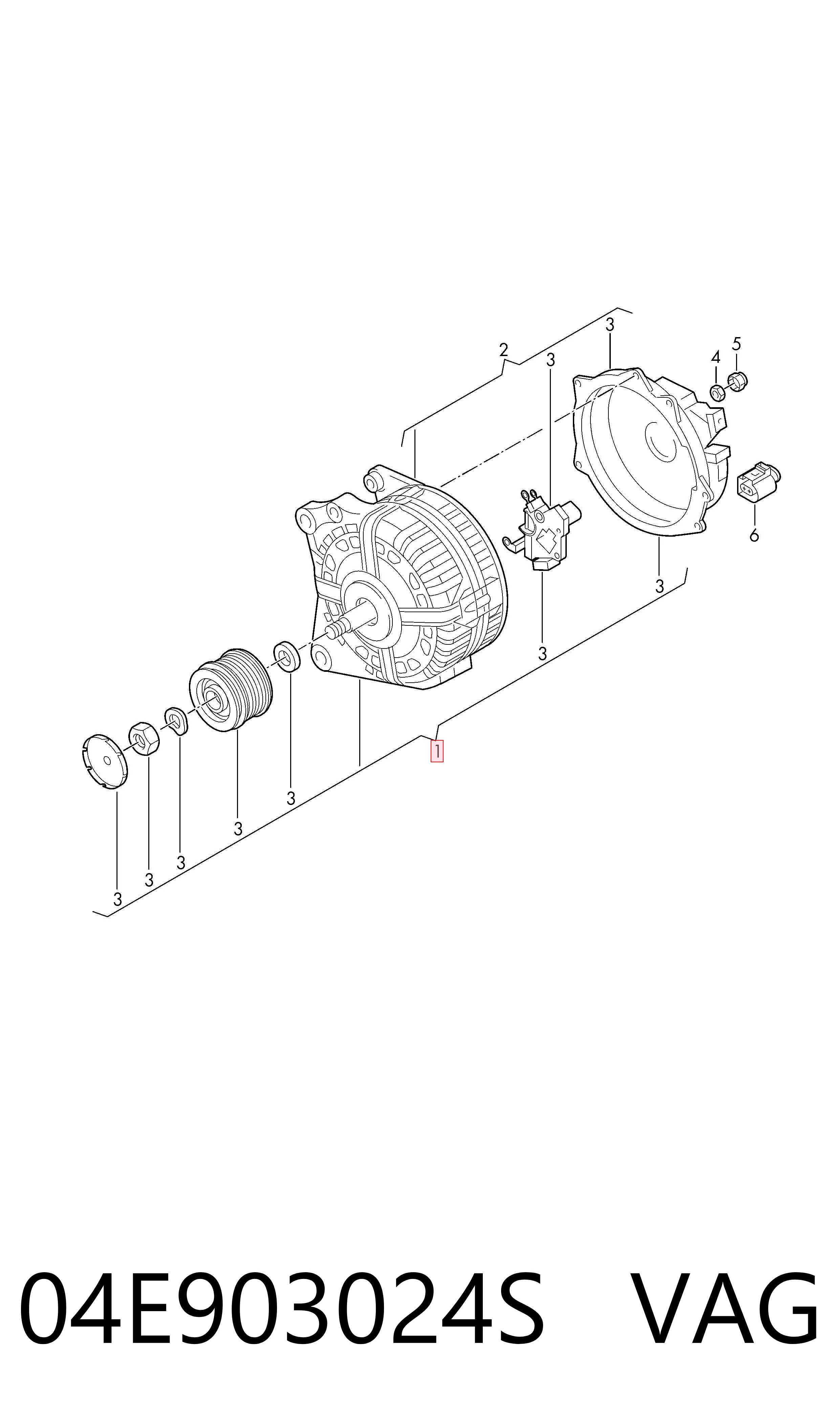 04E903024S VAG Авто генератор