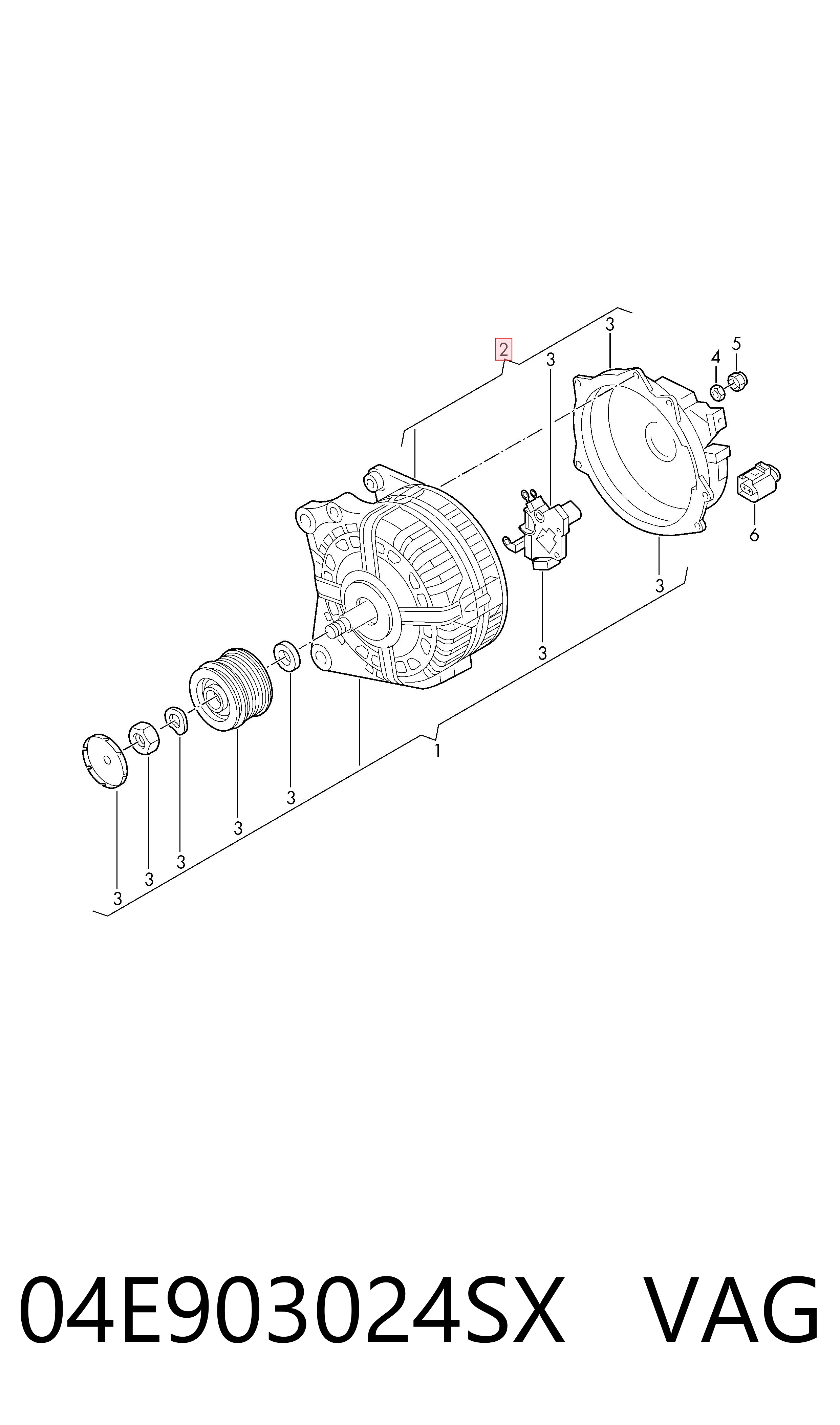 04E903024SX VAG Авто генератор
