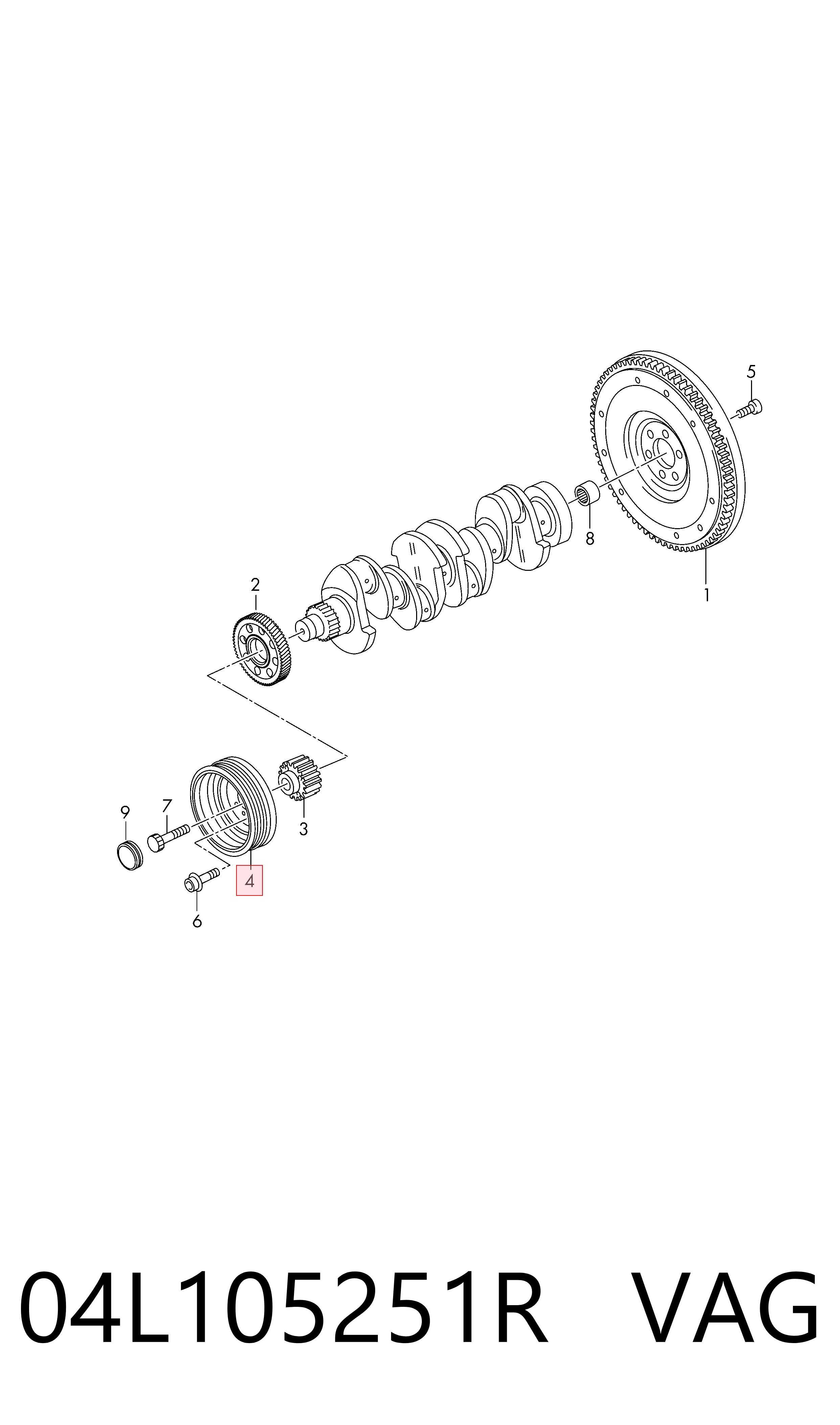  VAG 04L105251R ціна, від 526.02 USD