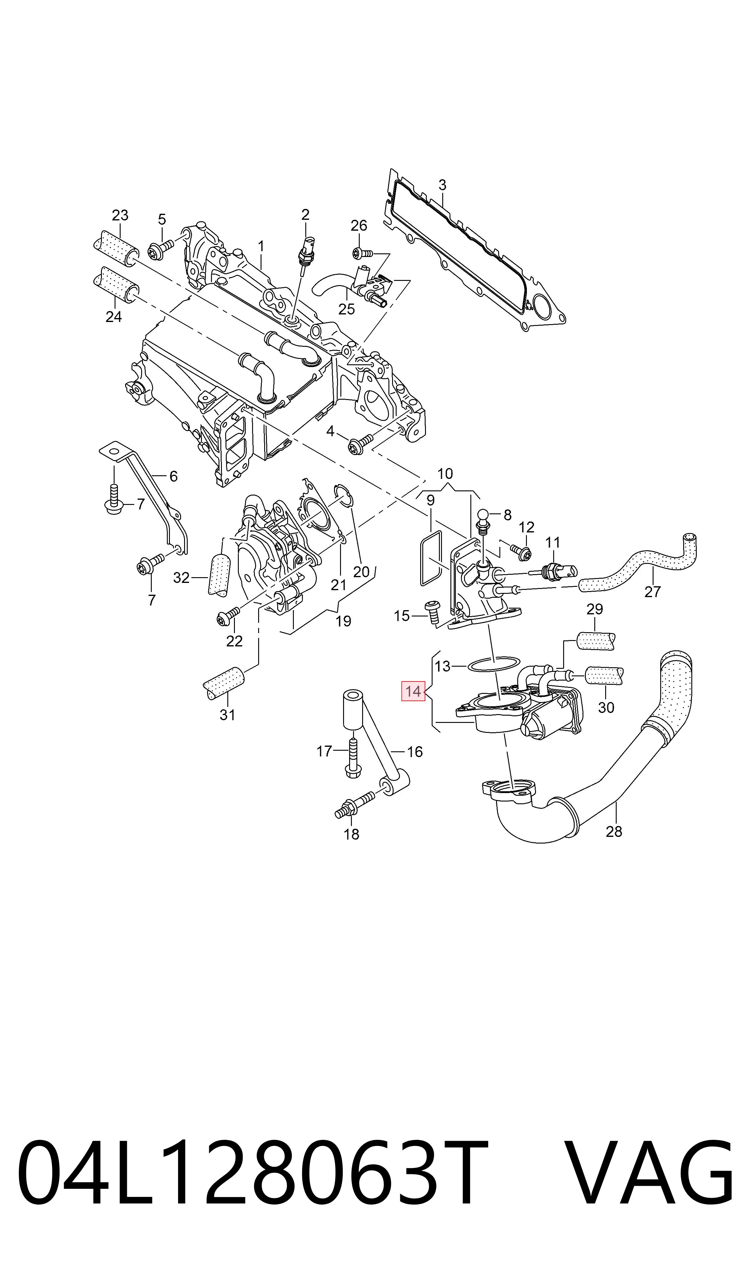 04L128063T VAG Дросільна заслінка в зборі