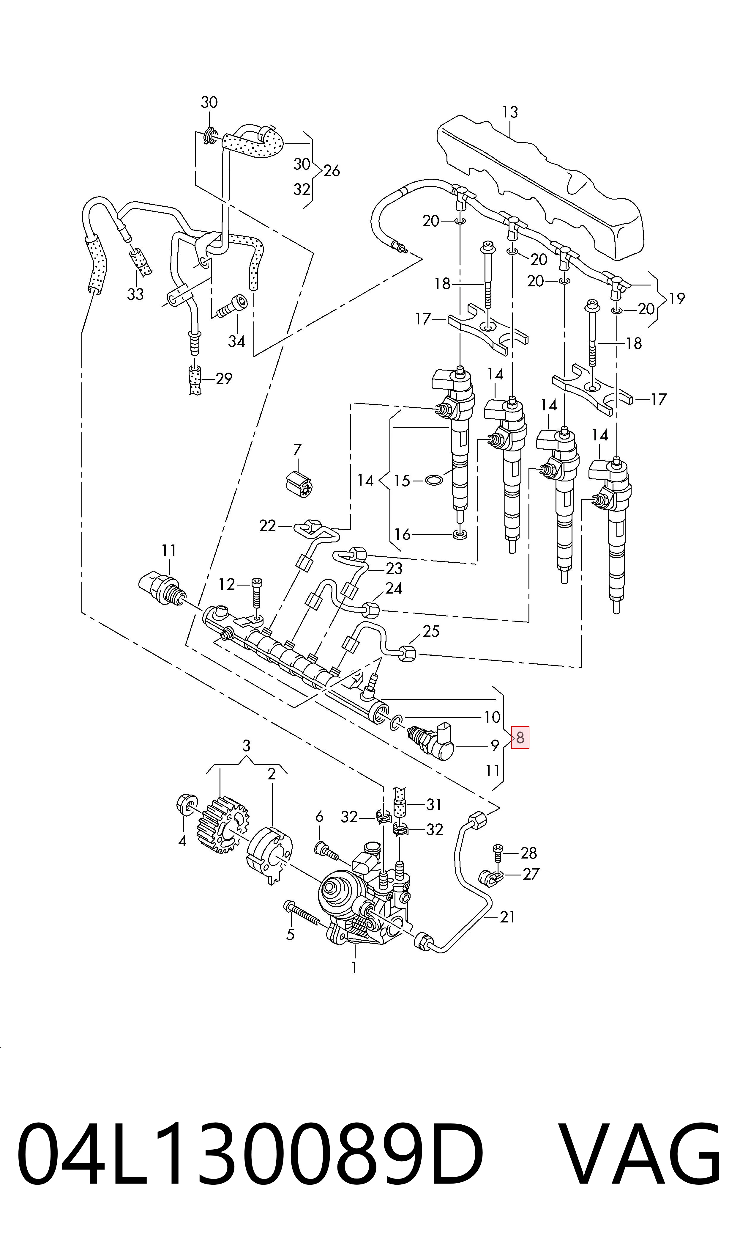 04L130089D VAG Розподільник палива