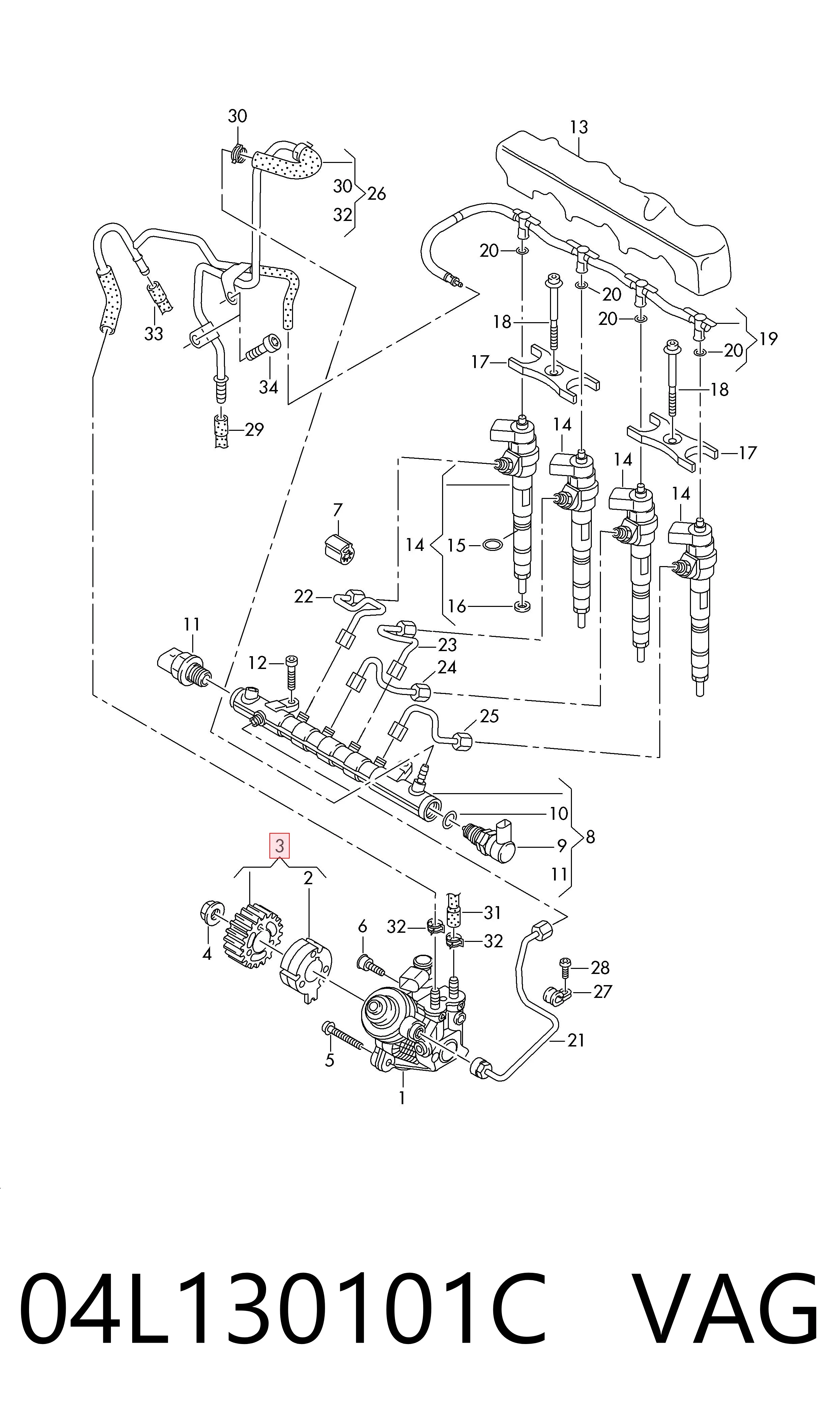  VAG 04L130101C ціна, від 84.62 USD