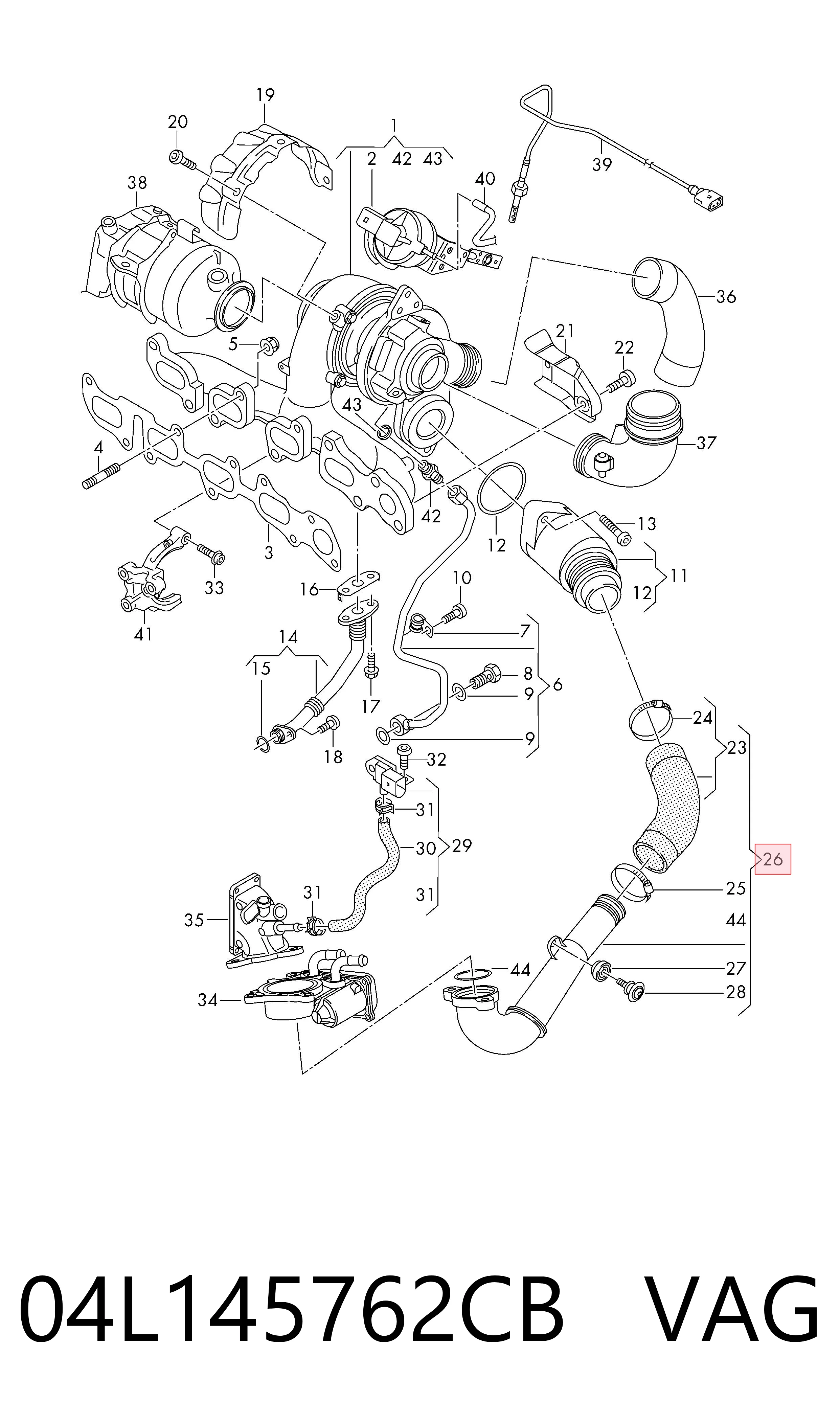  VAG 04L145762CB ціна, від 281.17 USD