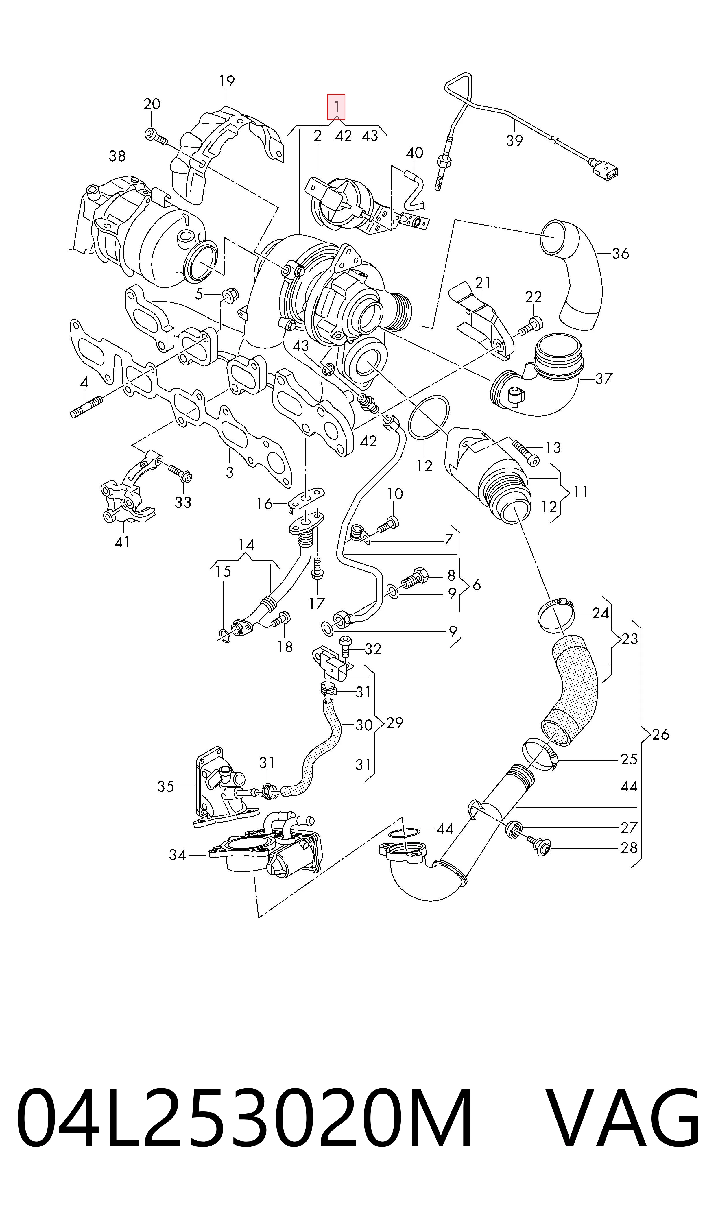 04L253020M VAG Турбонаддув