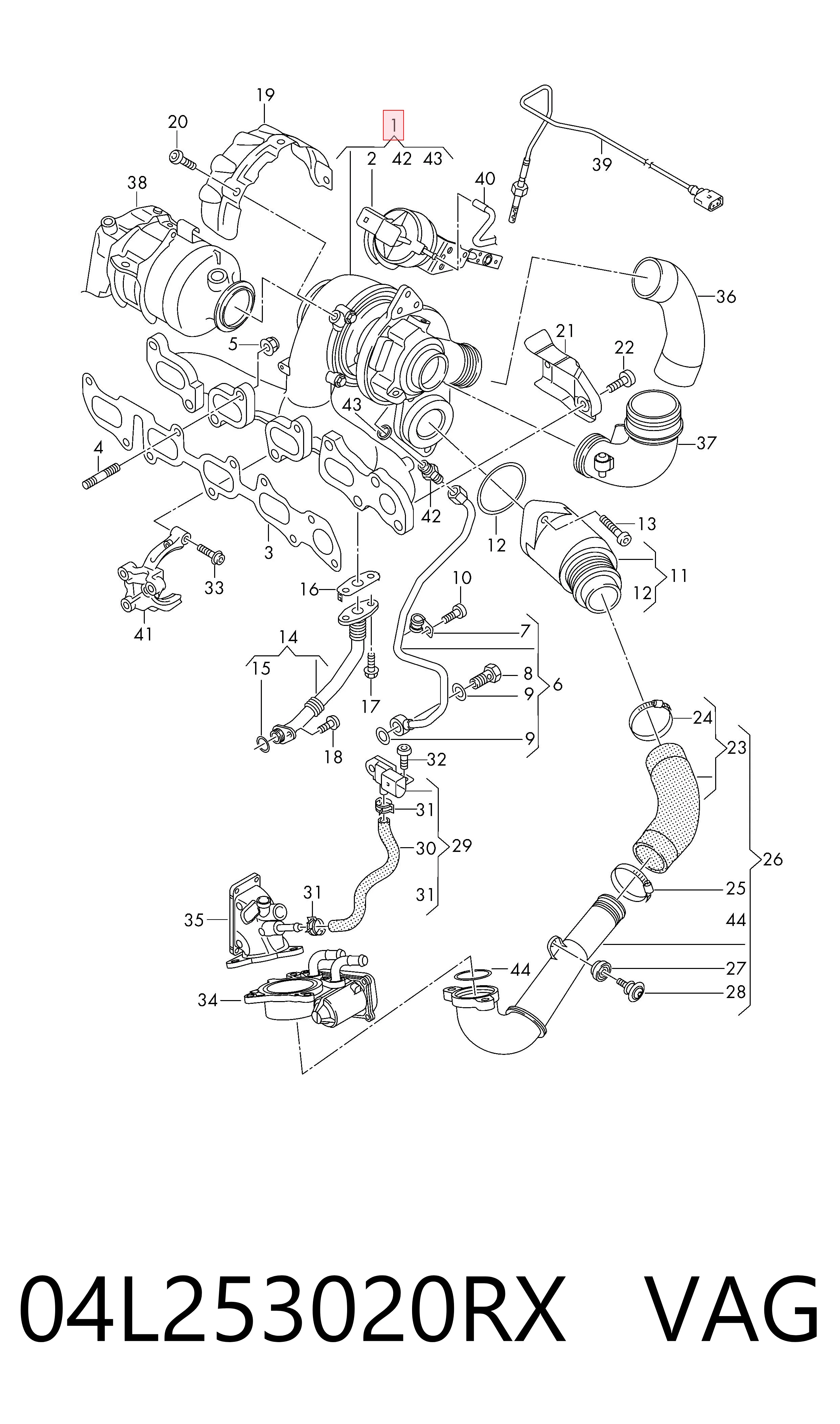 04L253020RX VAG Турбонаддув