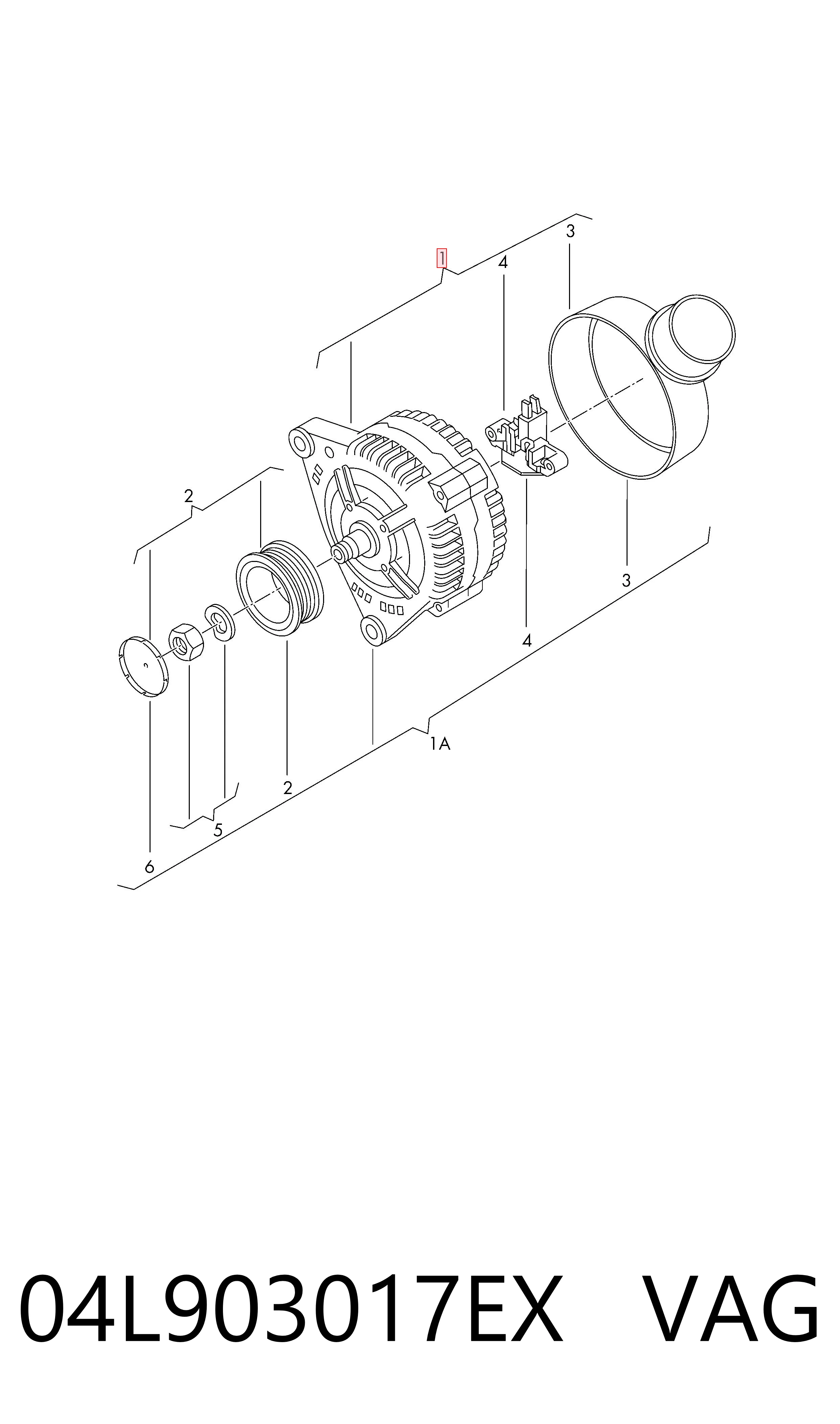 04L903017EX VAG Авто генератор