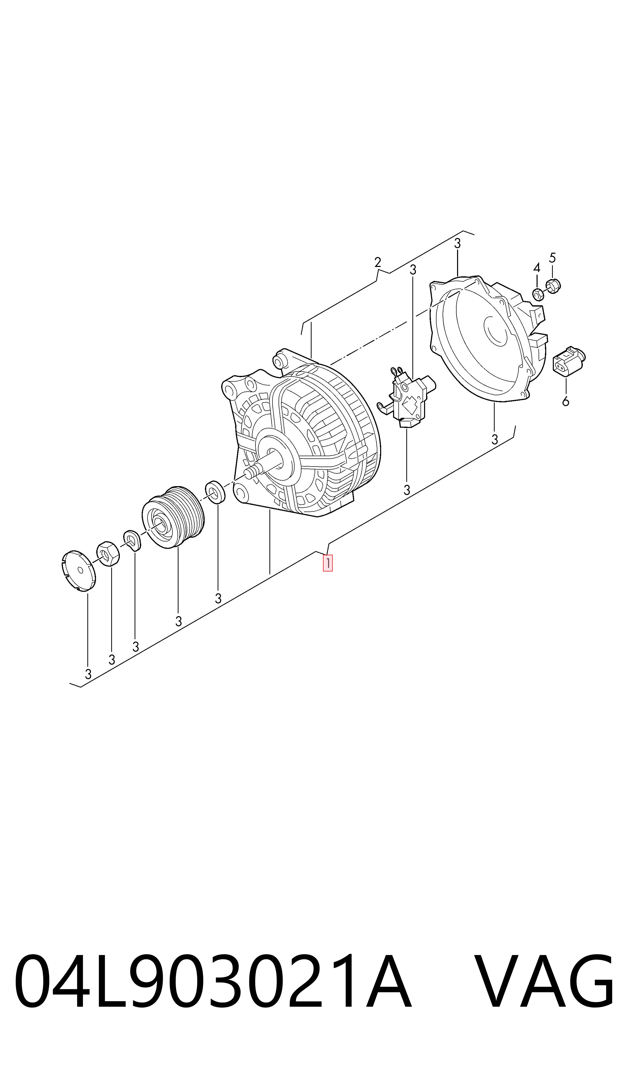 04L903021A VAG Авто генератор