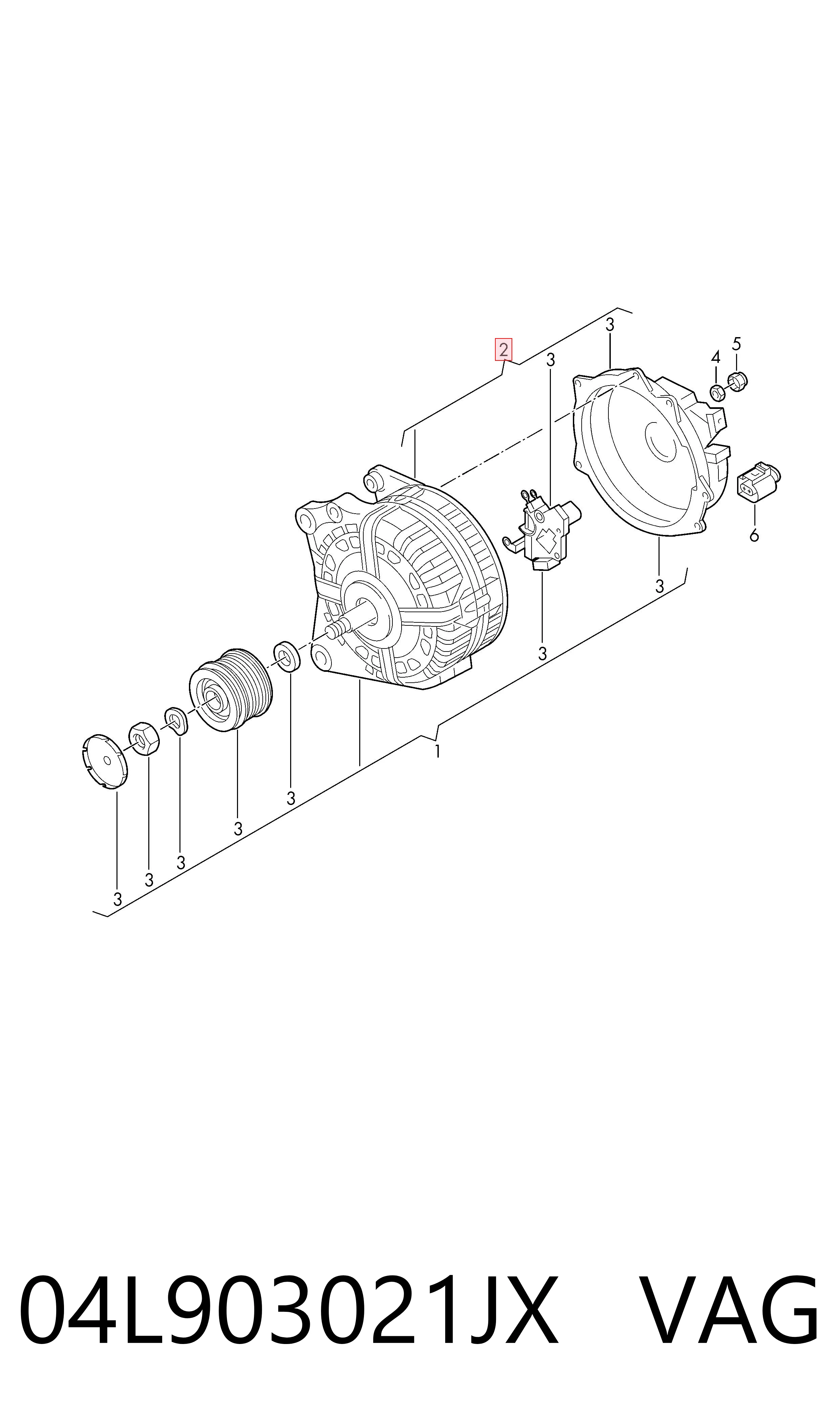 04L903021JX VAG Авто генератор