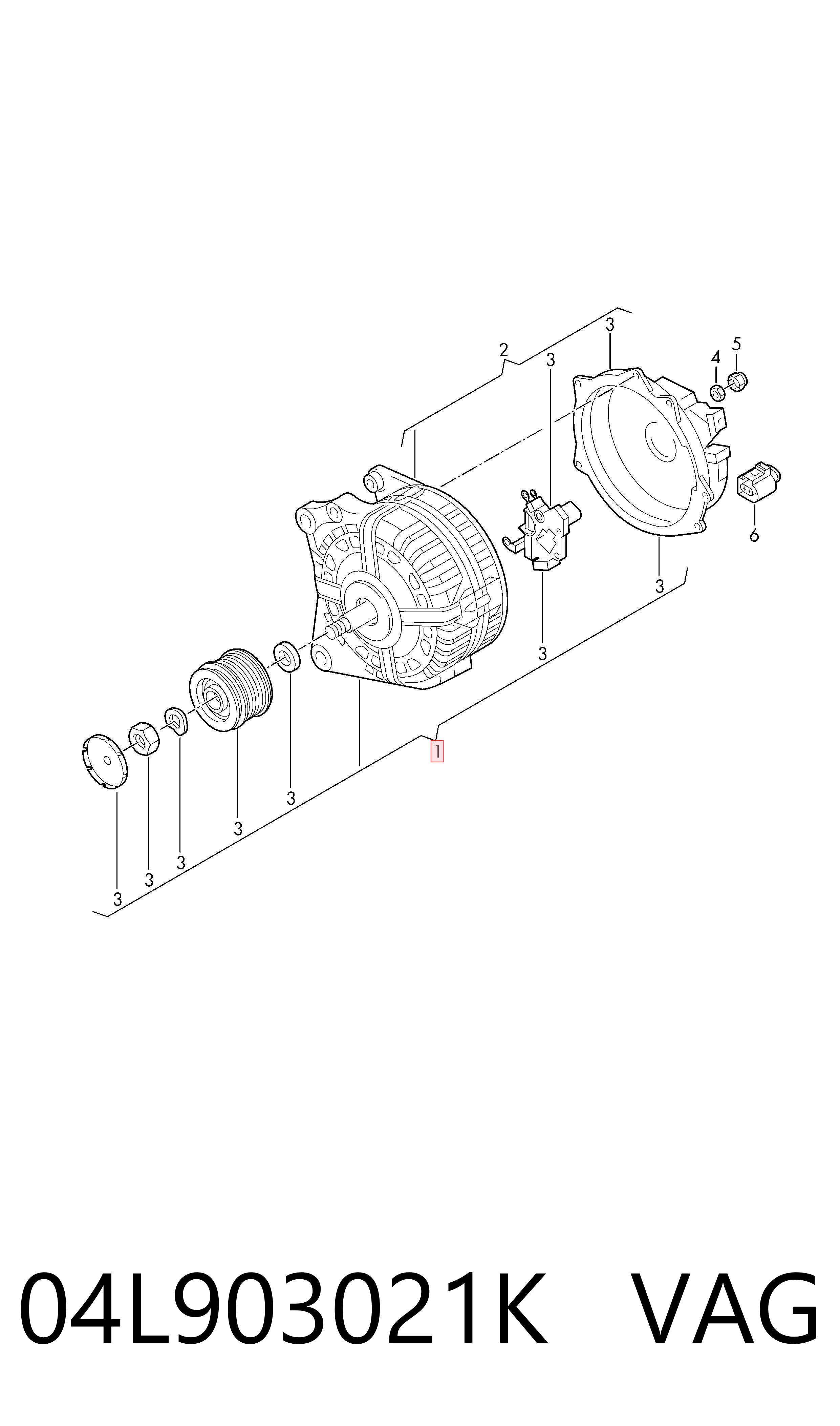 04L903021K VAG Авто генератор