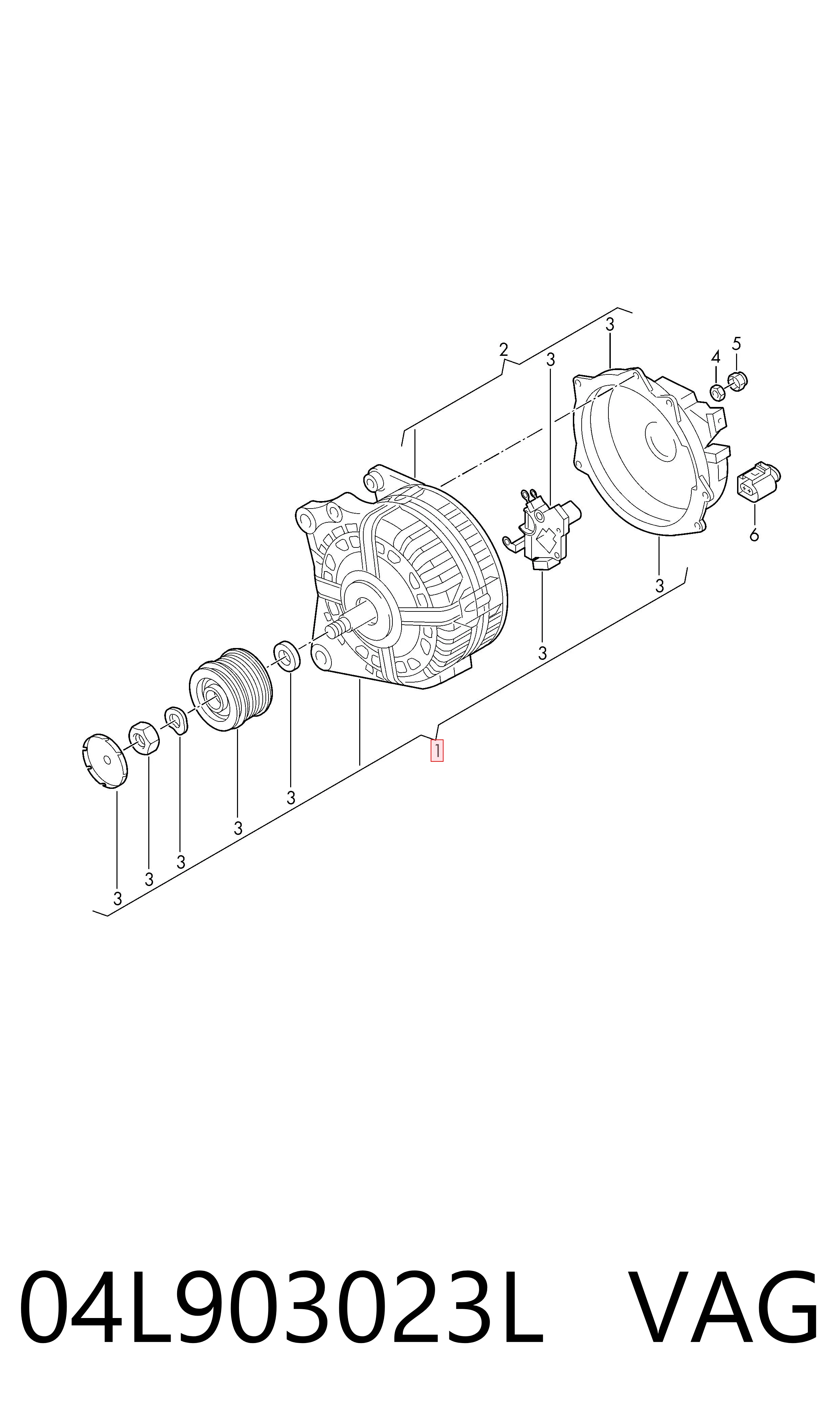 04L903023L VAG Авто генератор