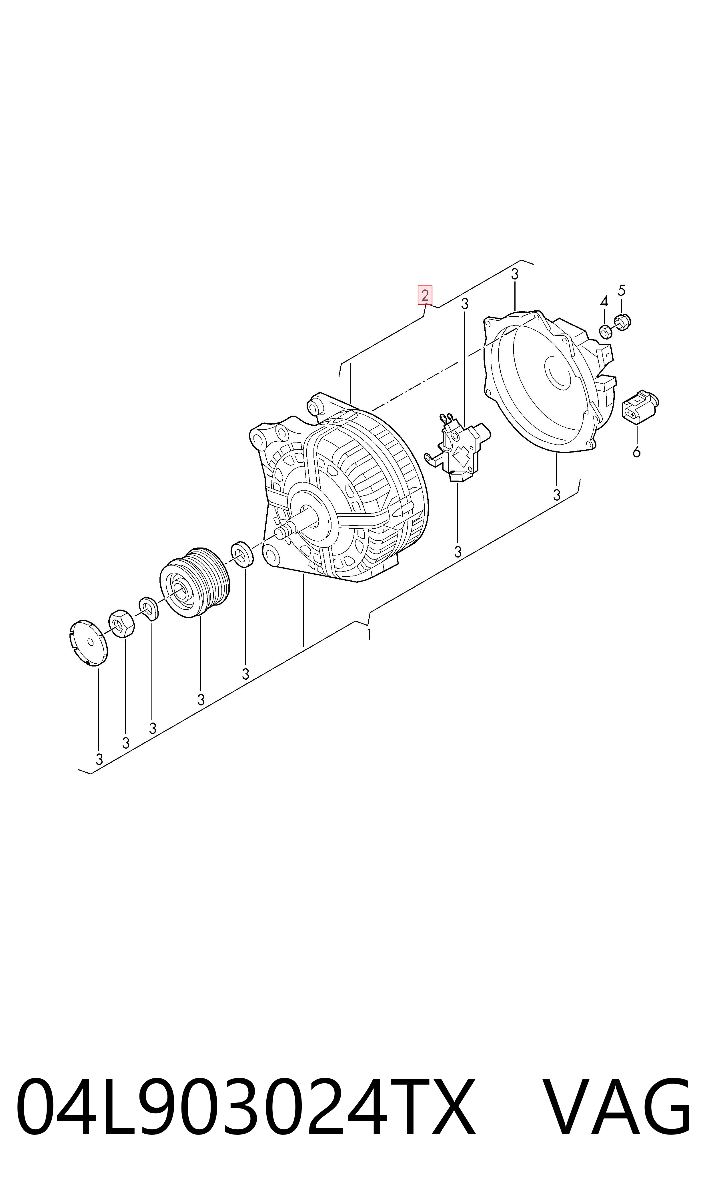 04L903024TX VAG Авто генератор