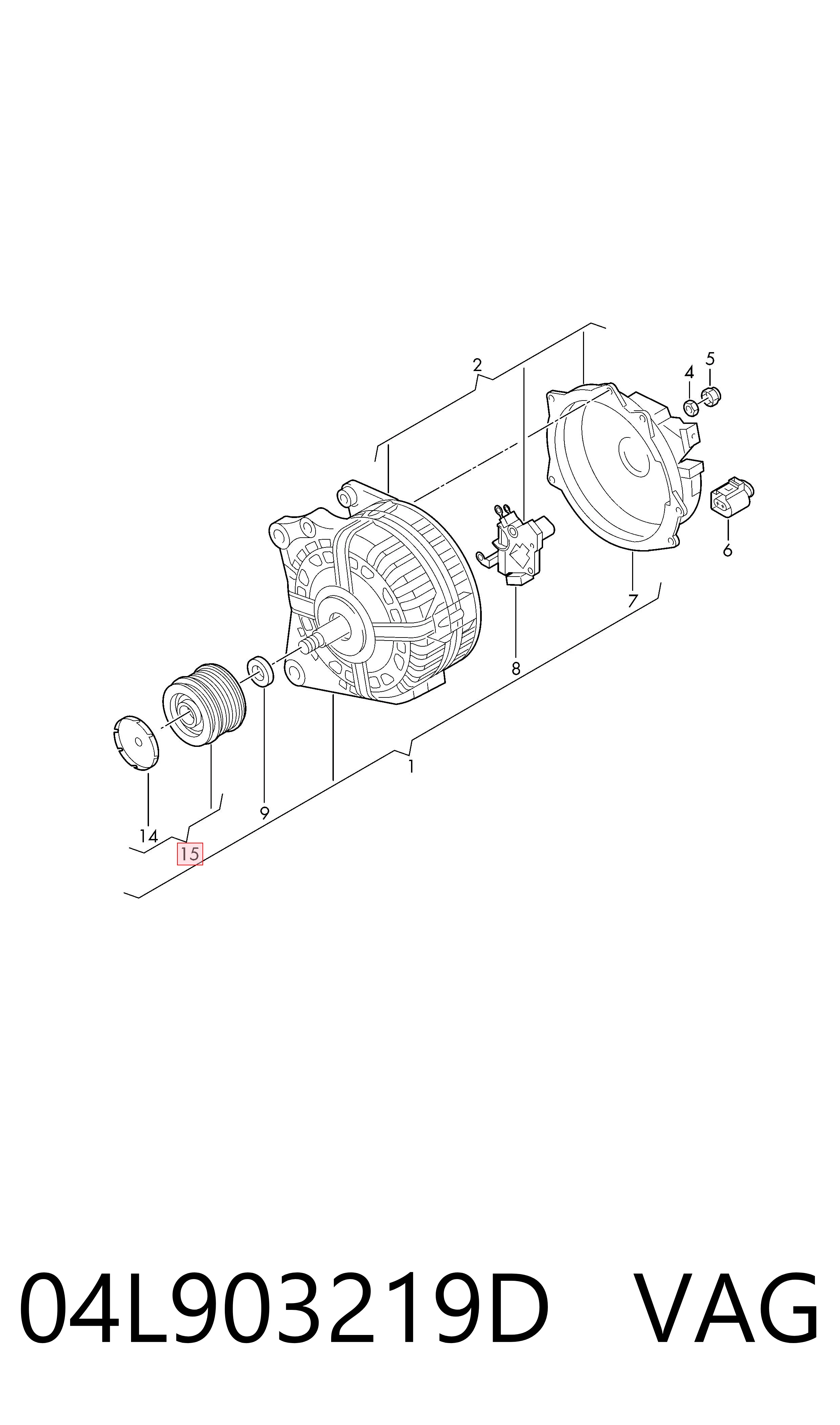 04L903219D VAG Обгонна муфта генератора