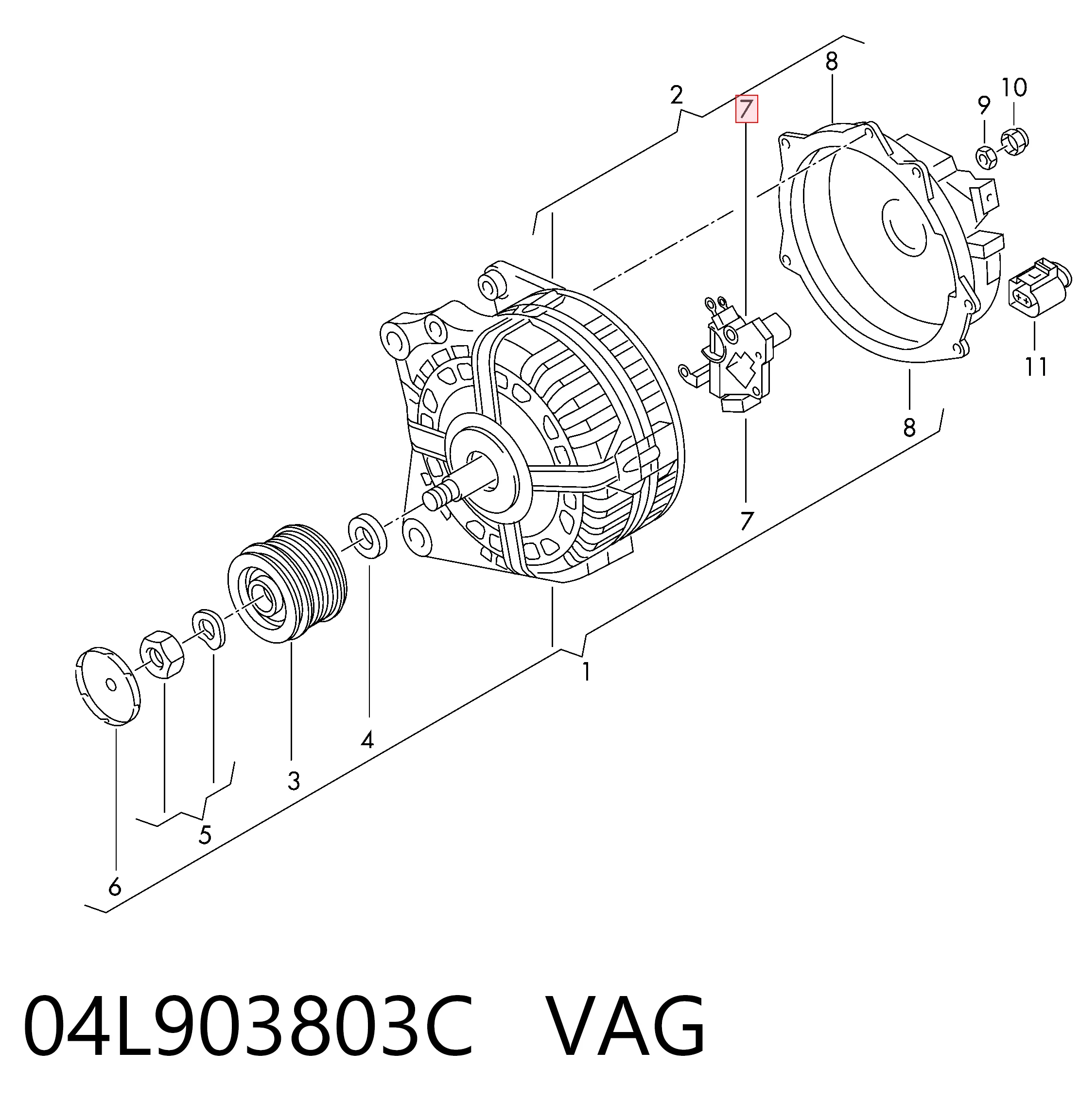 Реле зарядки генератора VAG 04L903803C ціна, від 24.42 USD