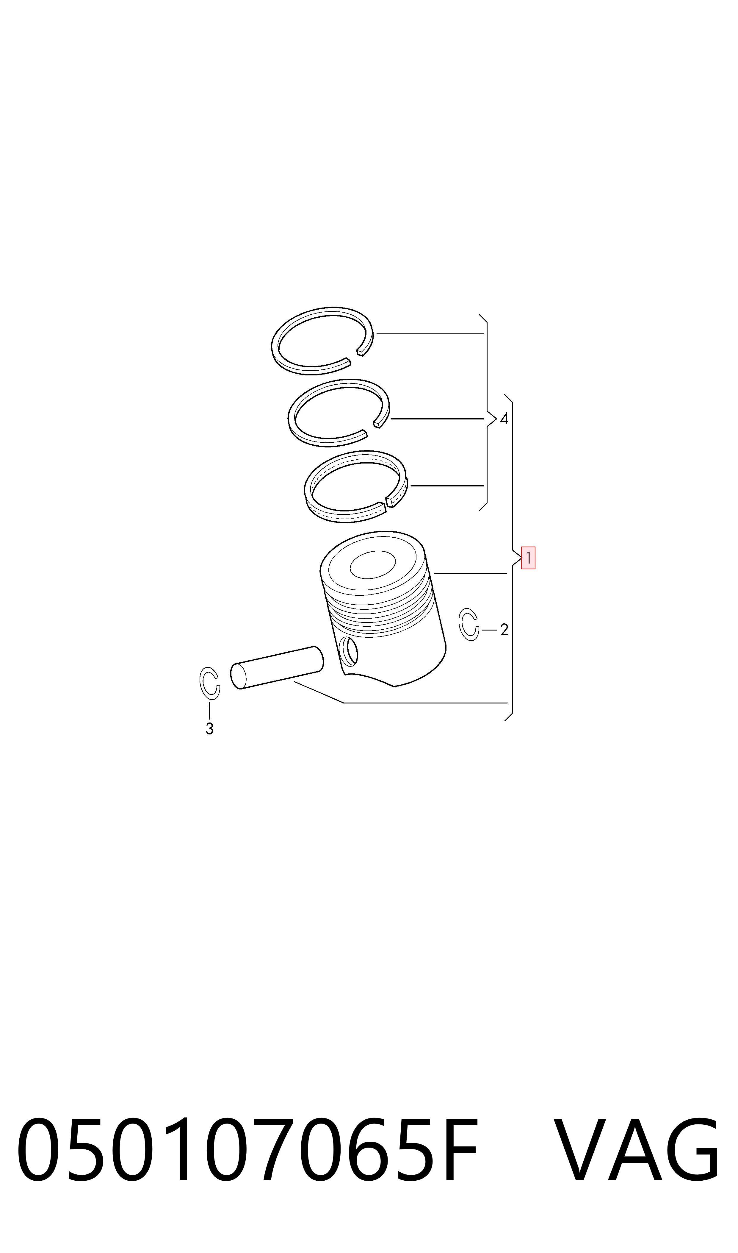 Поршень в зборі Mopart 1029078000 ціна, від 49.98 USD