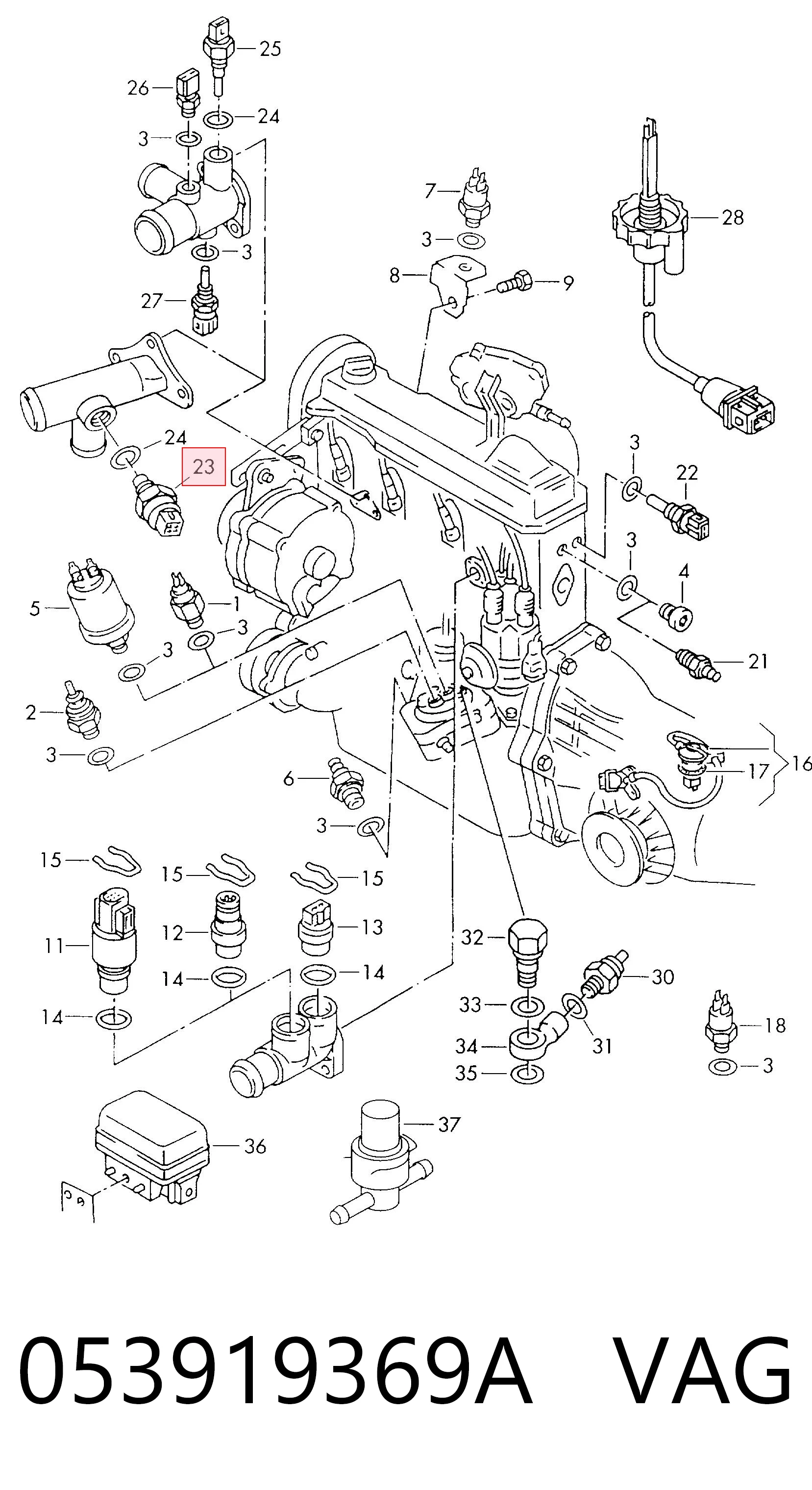 Термодатчик охолоджуючої рідини Santech MT0723 ціна, від 12.75 USD