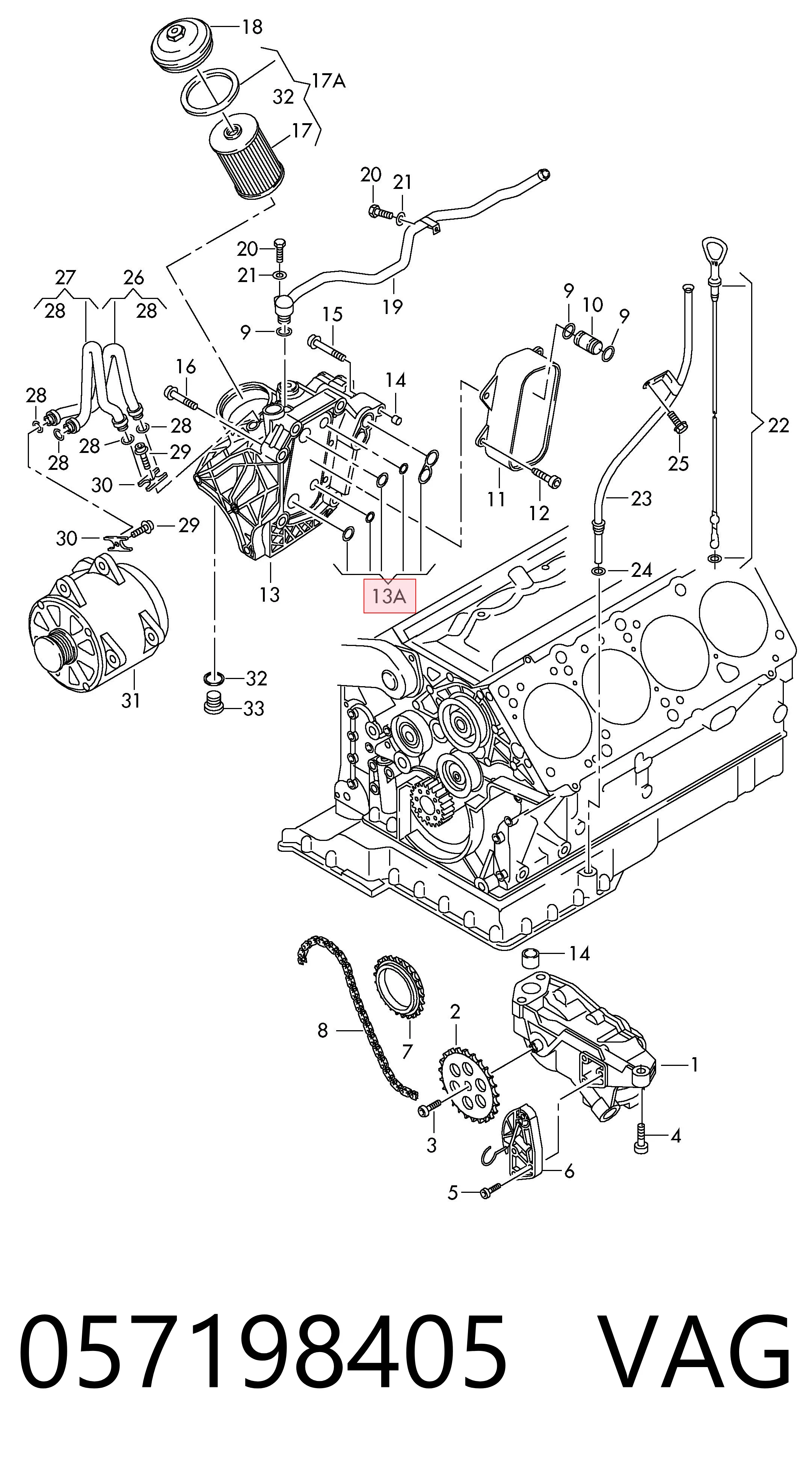  VAG 057198405 ціна, від 52.43 USD