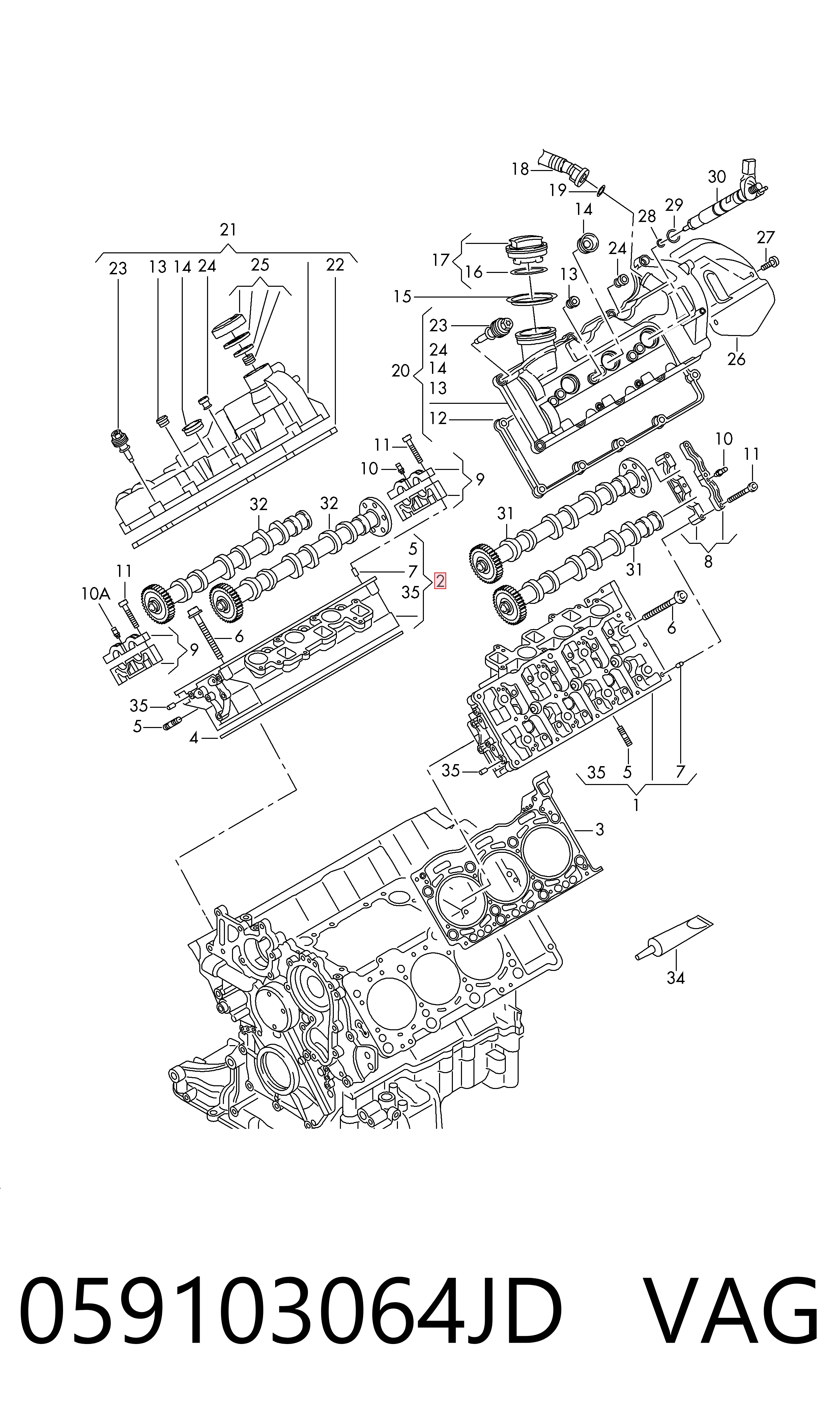 Головка циліндрів на Audi Q7  4LB