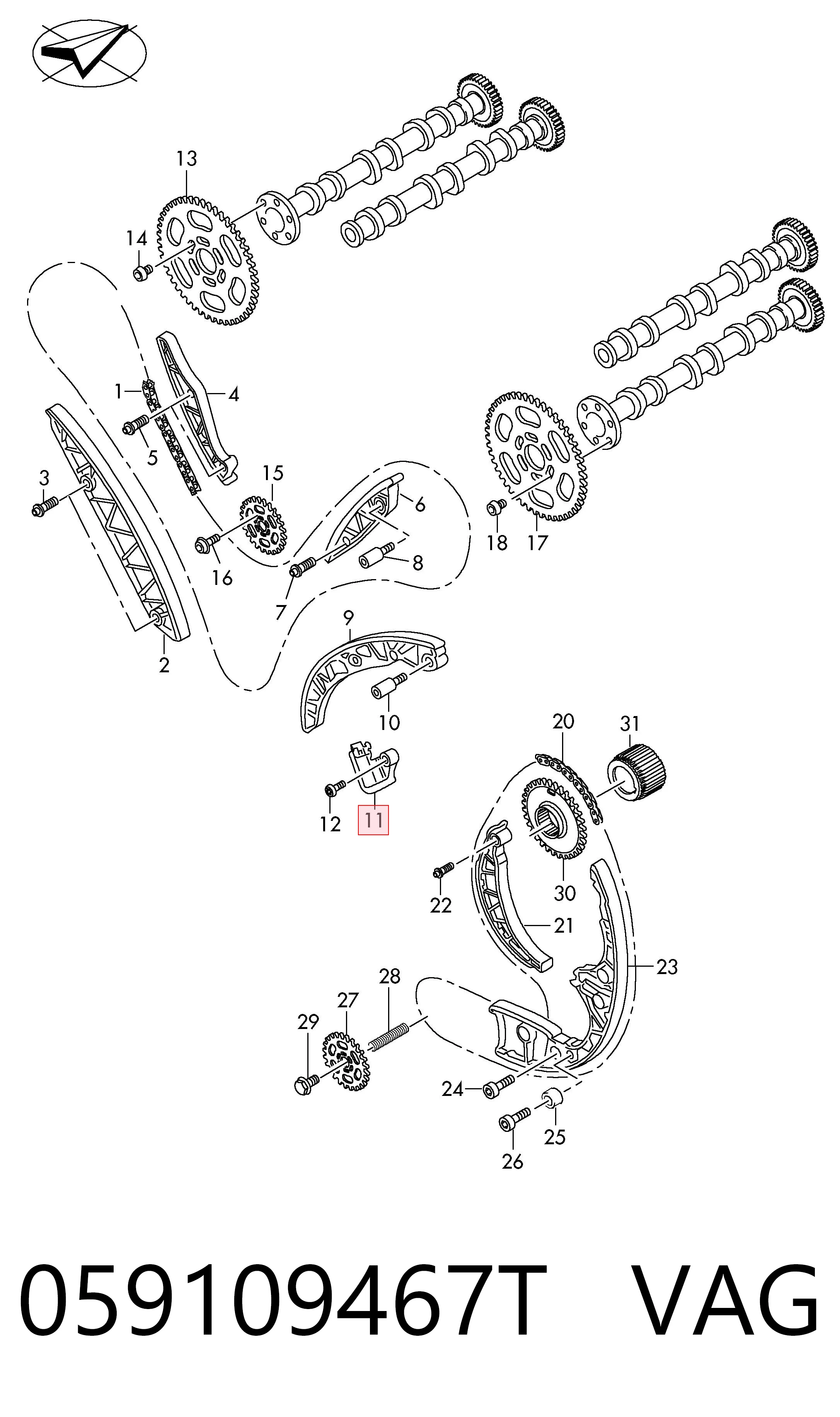 Купити BF0422460041 Bapmic Натягувач ланцюга ГРМ