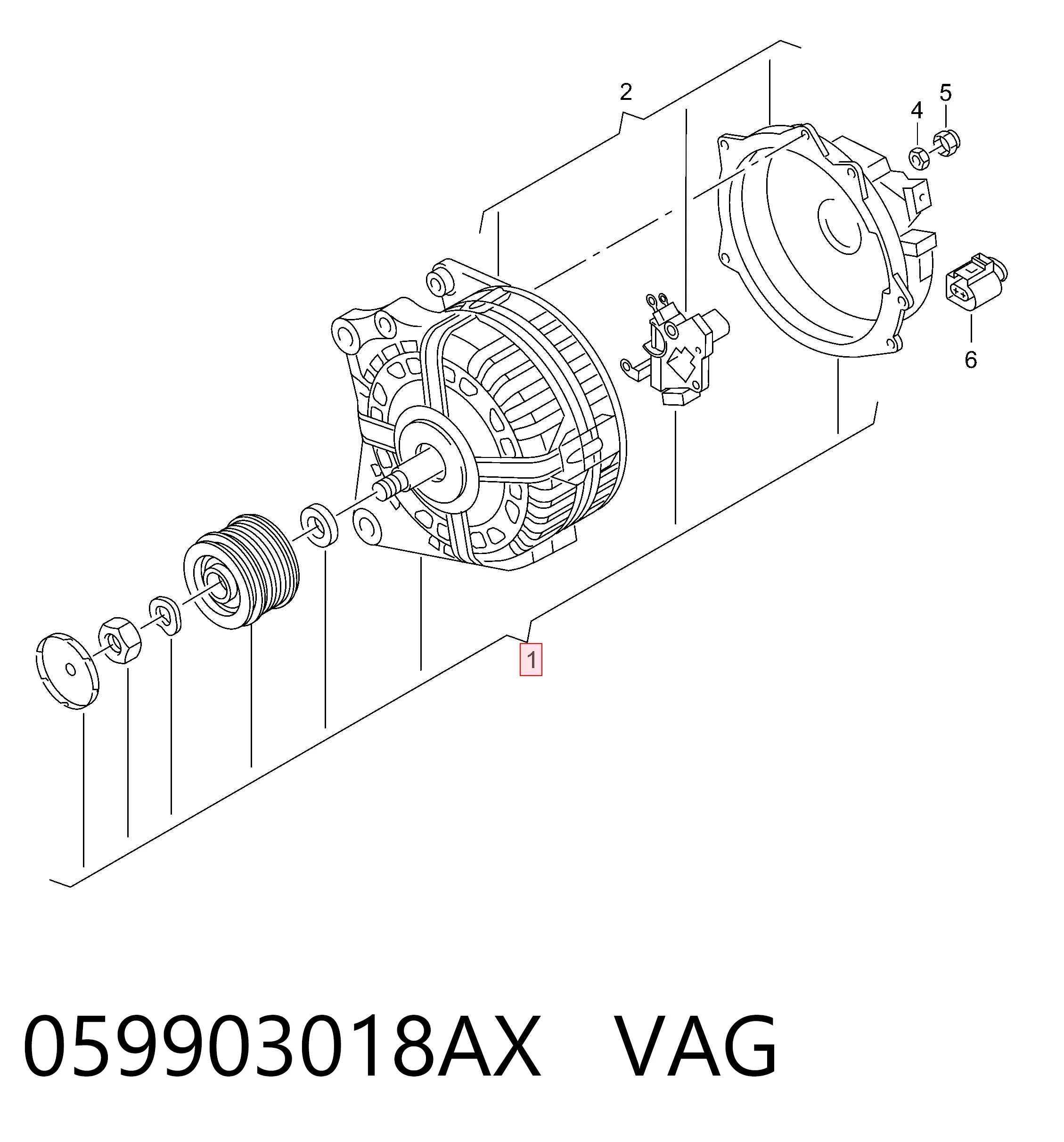 059903018AX VAG Авто генератор