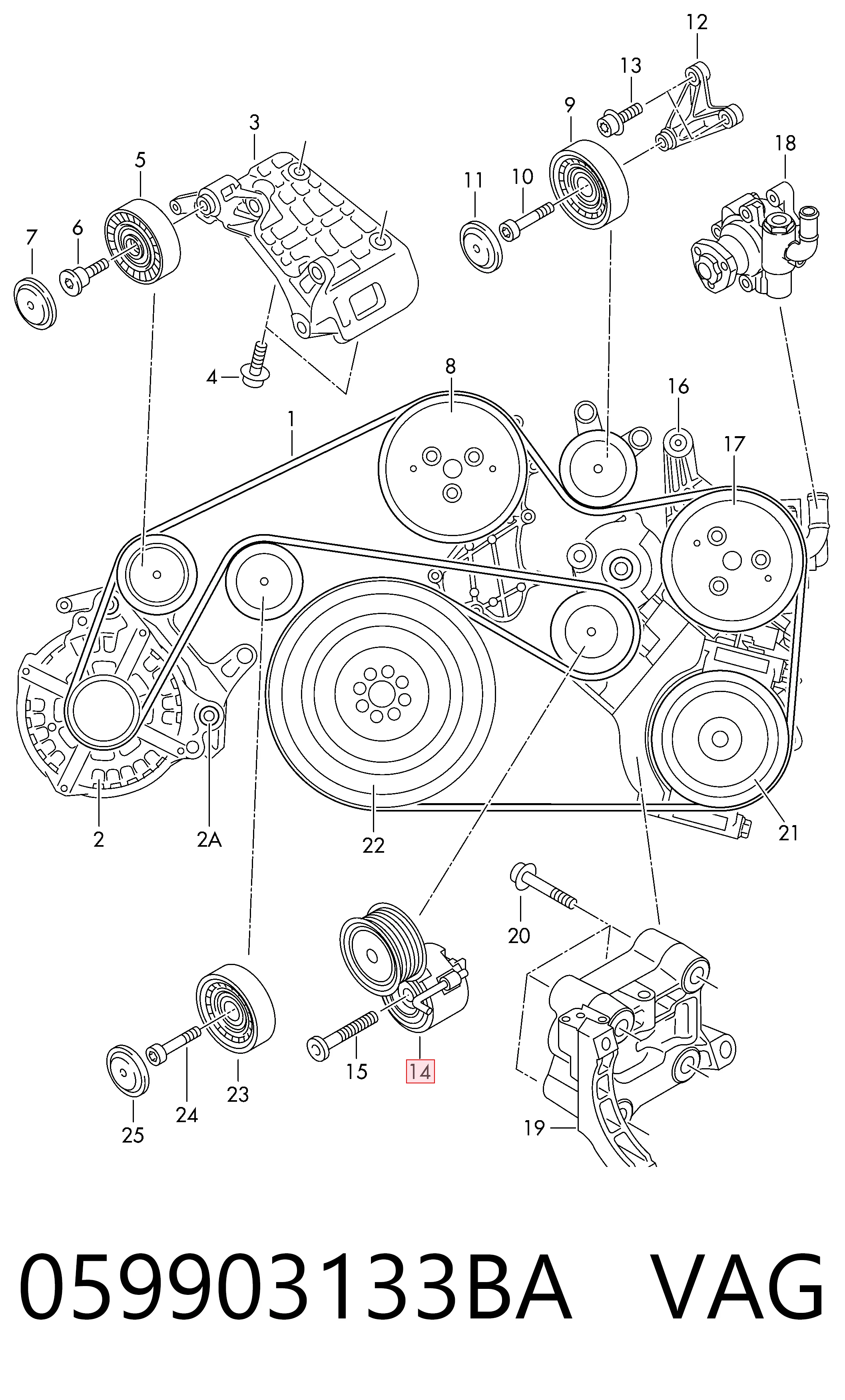 Натягувач приводного ременя Magneti Marelli MPQ1369 ціна, від 17.32 USD