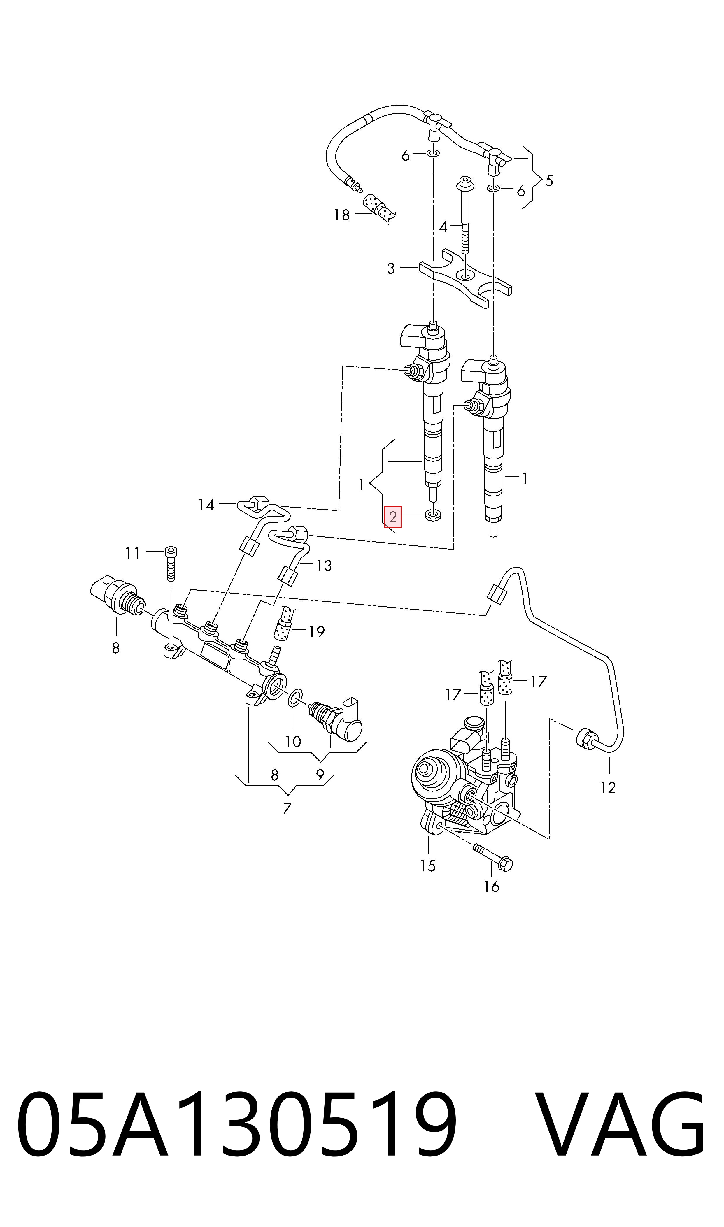Кільце ущільнююче форсунок Audi Q7 