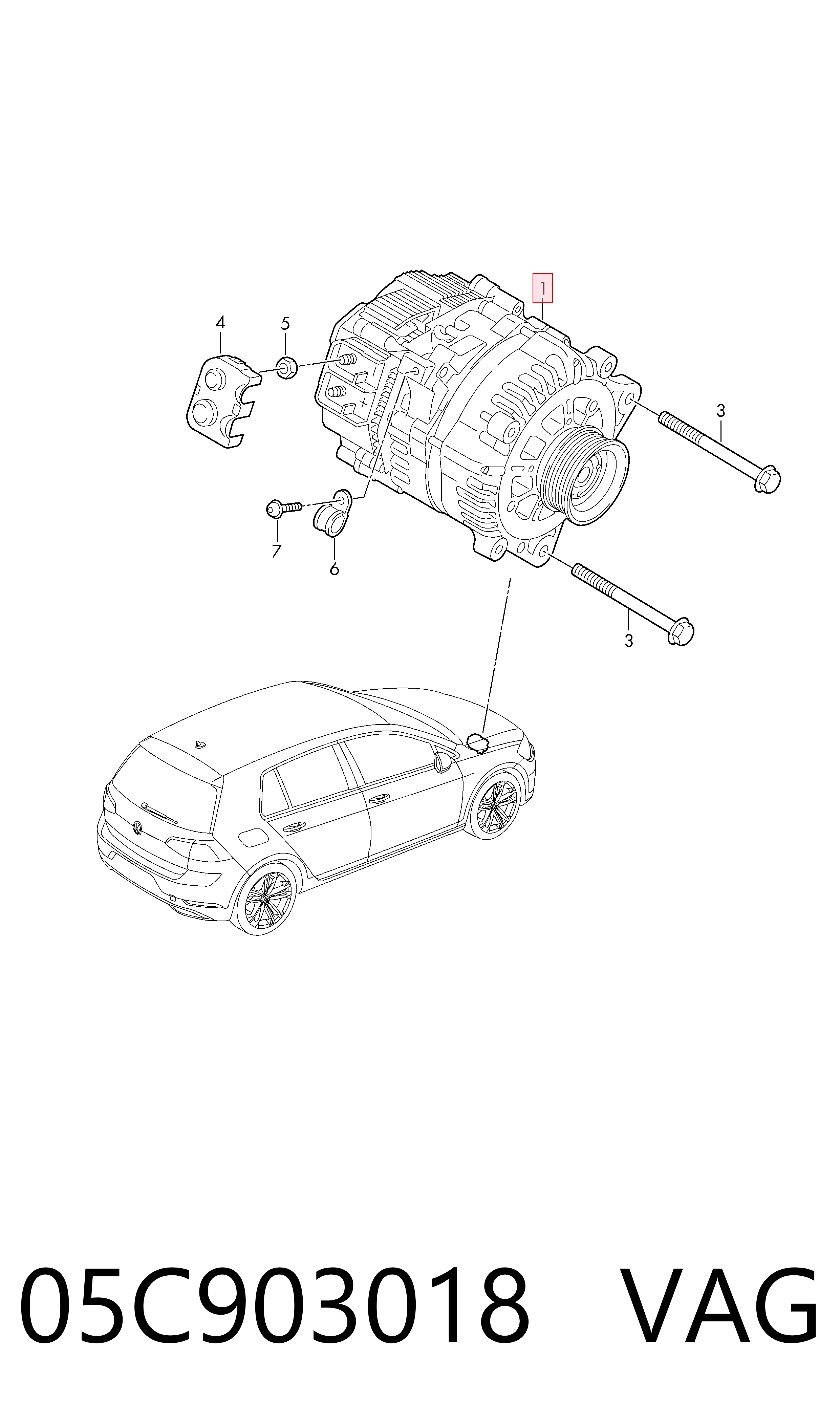 Купити 05C903018 VAG Генератор